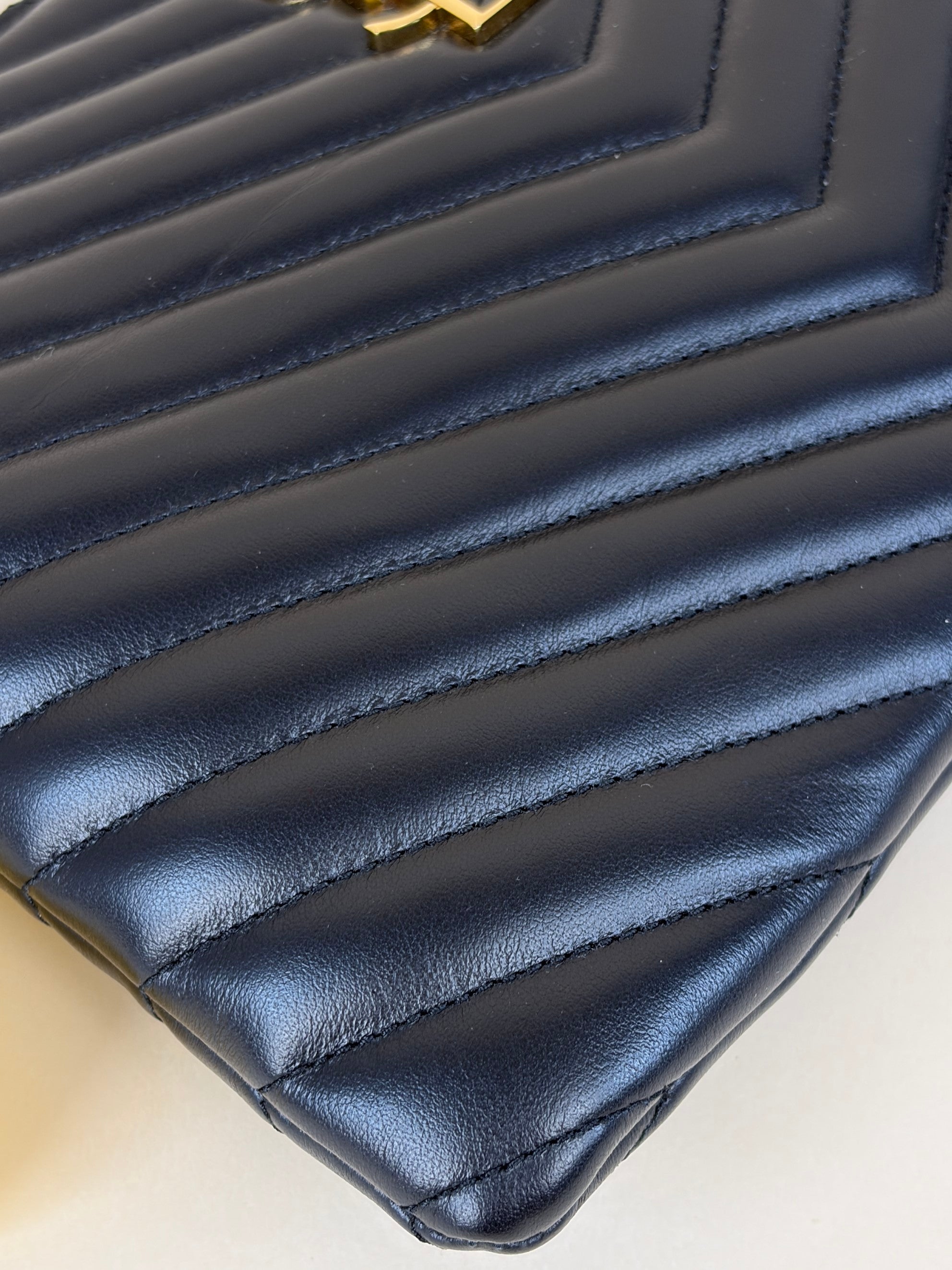 YSL Black Cassandre Quilted A5 Pouch