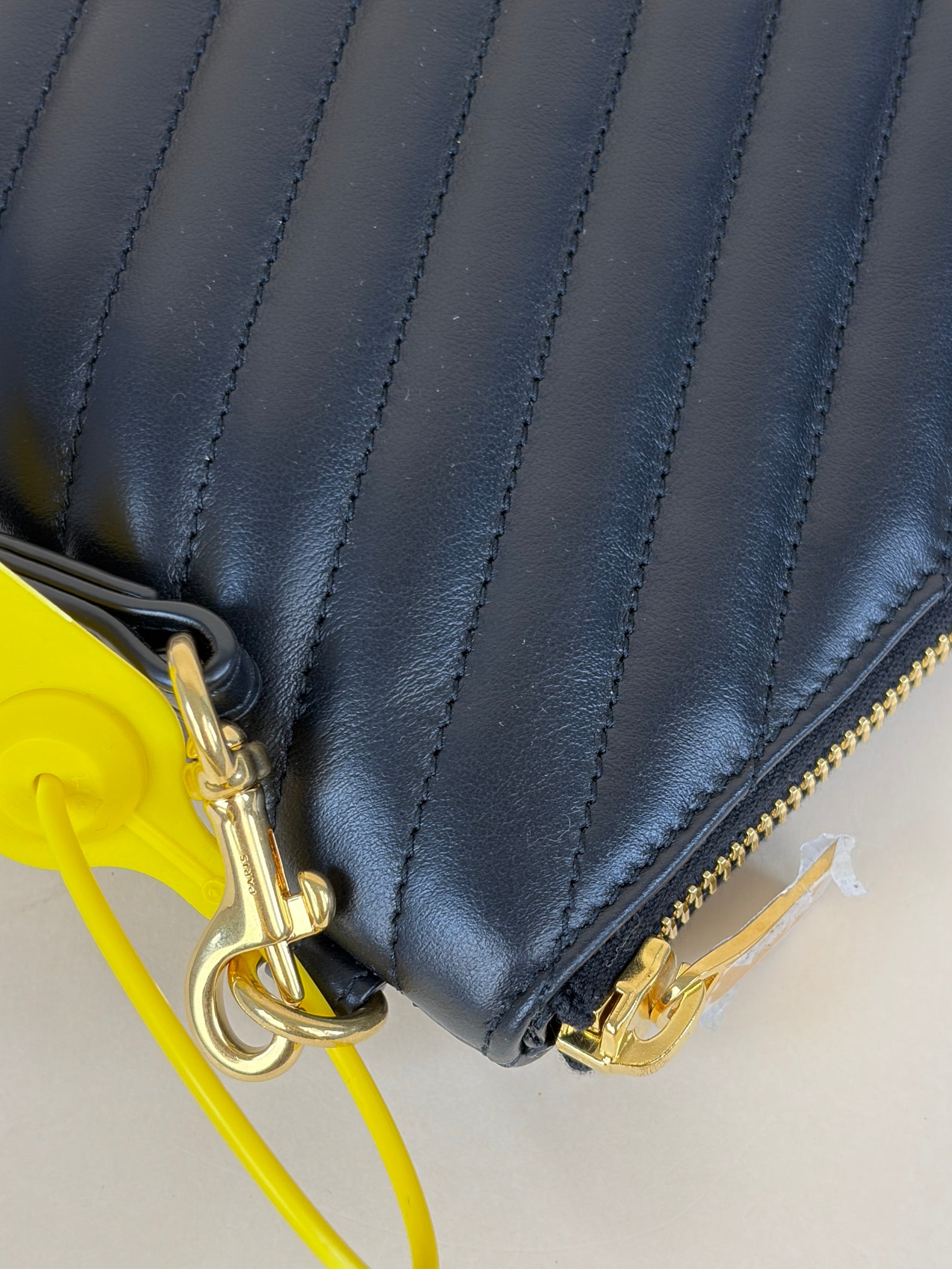 YSL Black Cassandre Quilted A5 Pouch