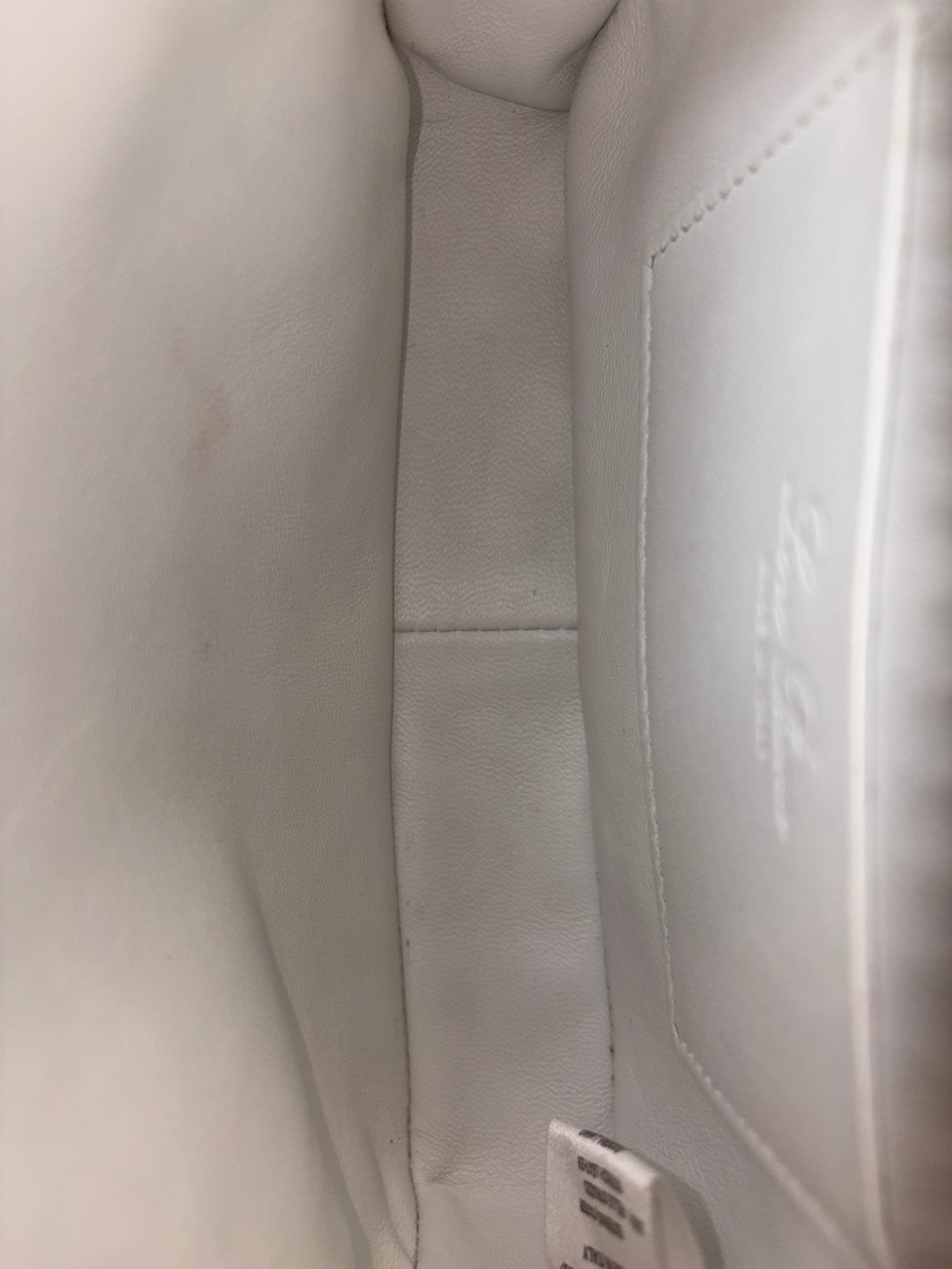Loro piana white ostrich leather mini clui crossbody bag