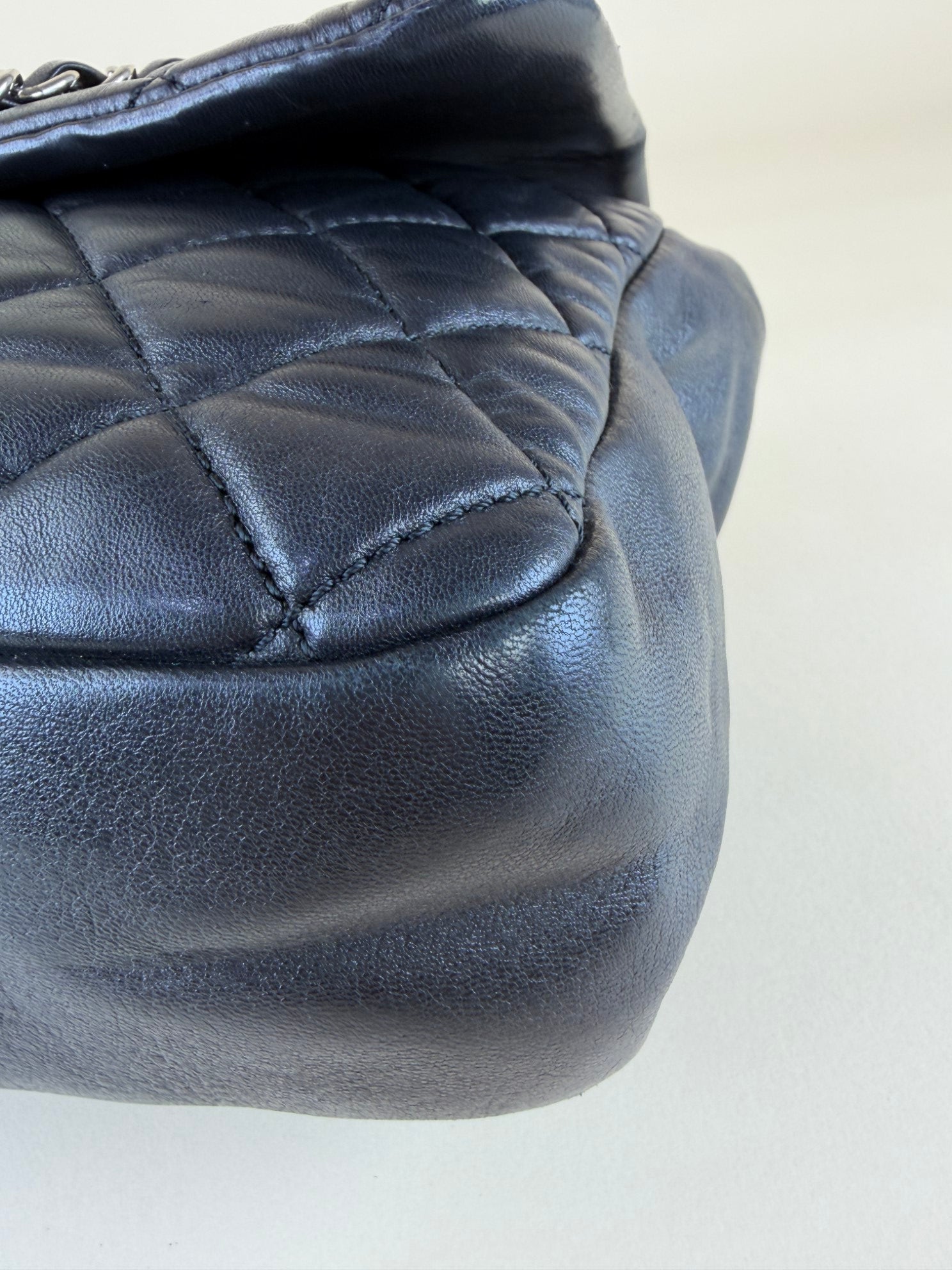 CHANEL black quilted lambskin leather coco rain jumbo flap bag