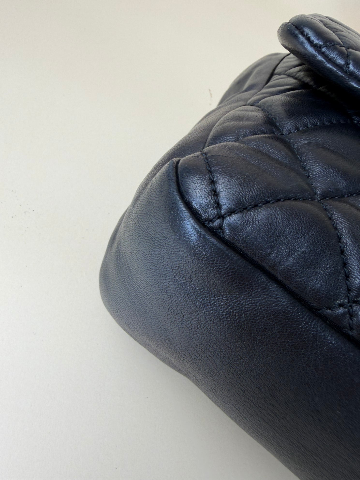 CHANEL black quilted lambskin leather coco rain jumbo flap bag