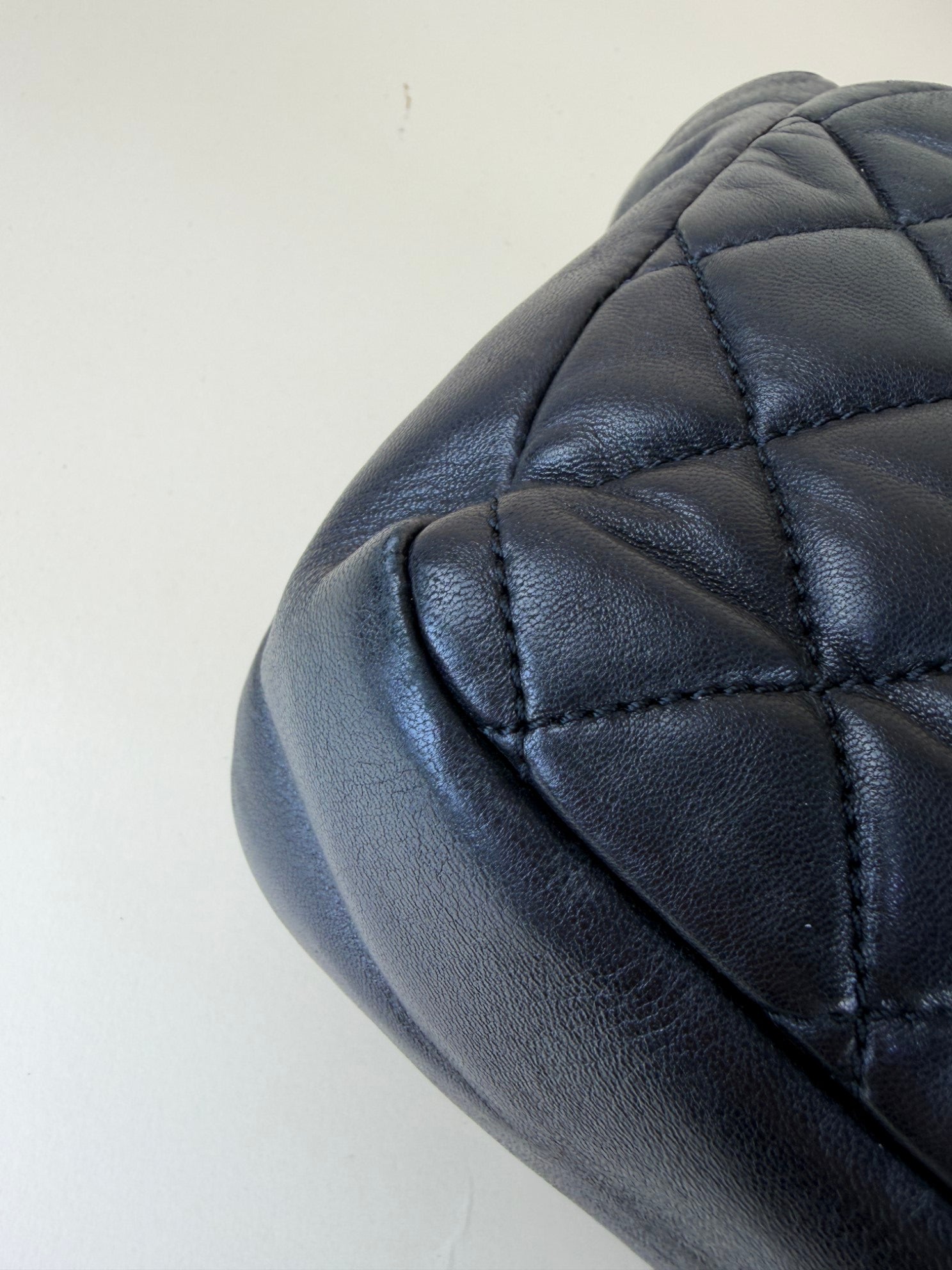 CHANEL black quilted lambskin leather coco rain jumbo flap bag