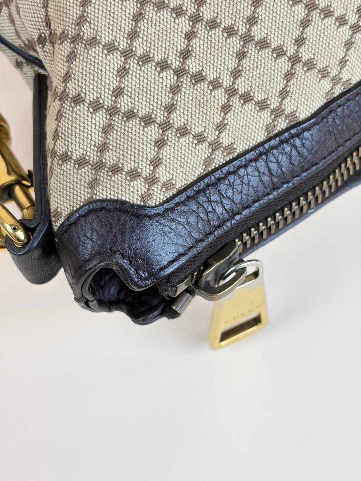 Gucci beige/brown diamante canvas