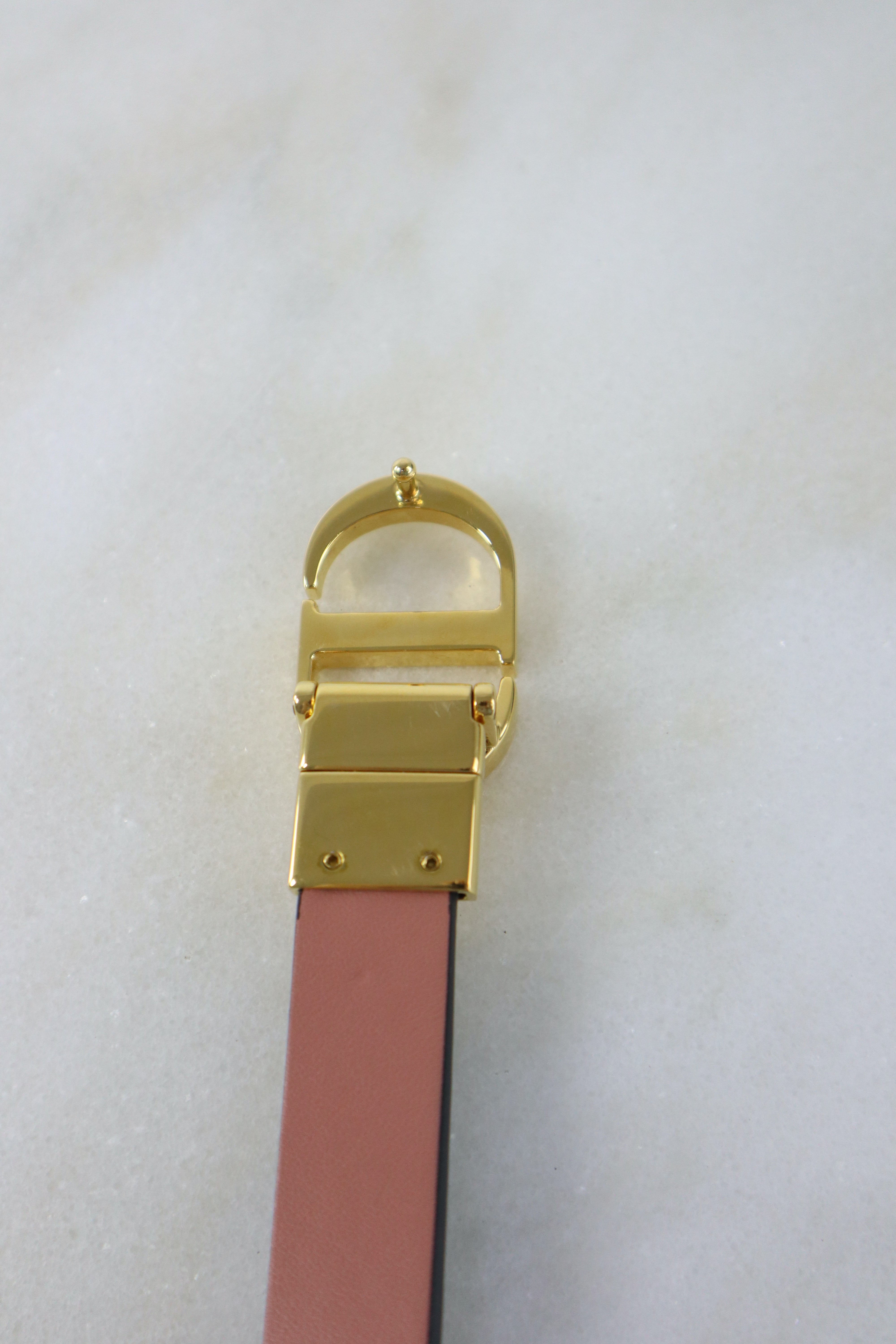 Christian Dior Bicolor Montaigne CD Reversible Belt