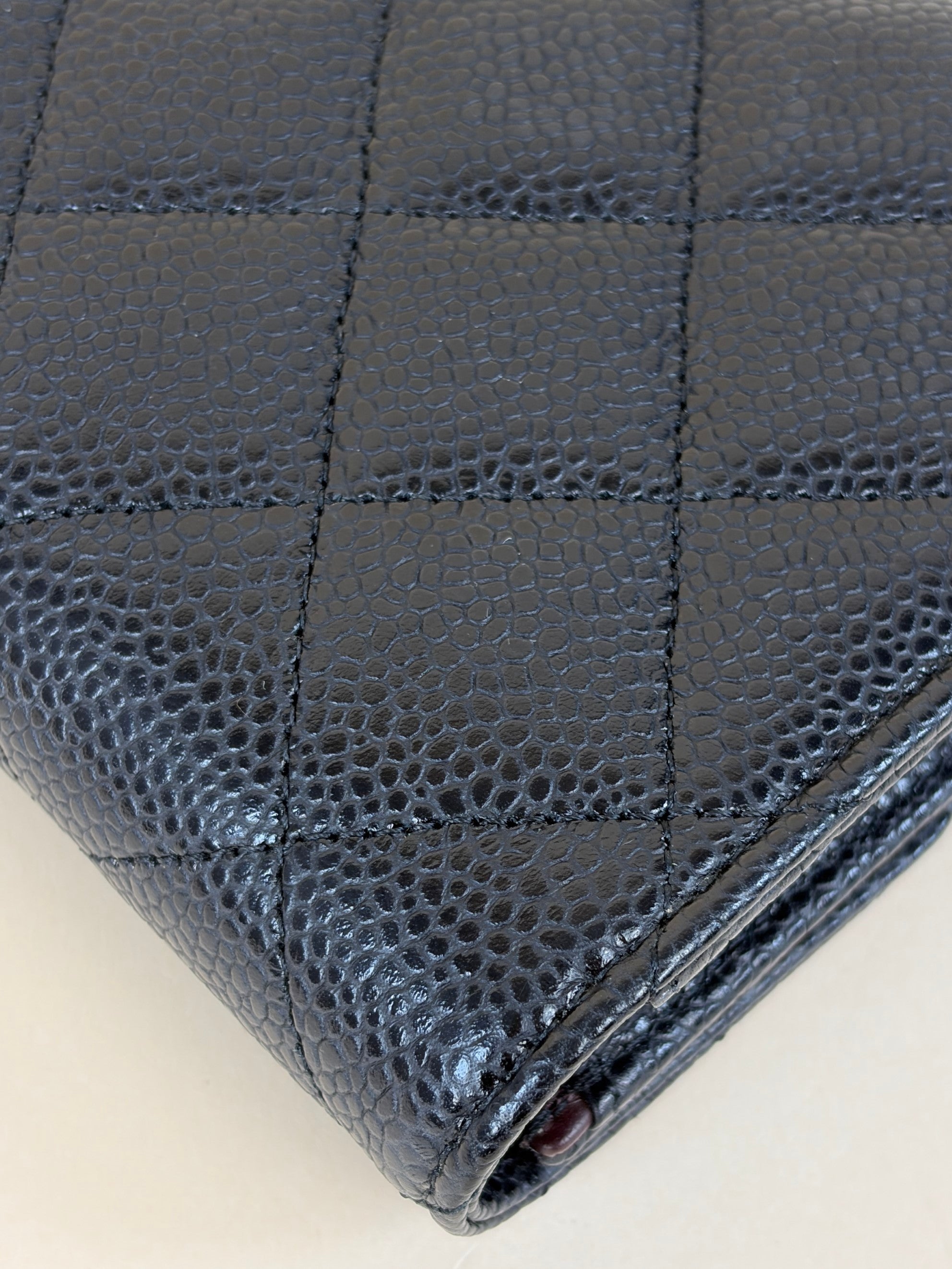 Chanel Black Quilted Large Gusset Flap Wallet