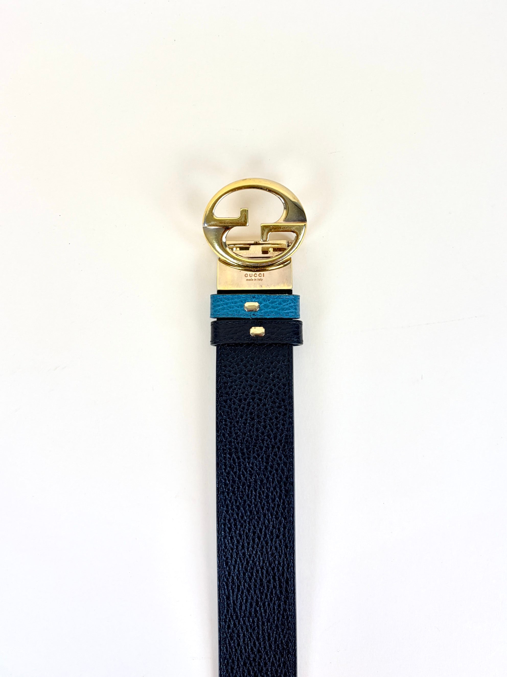Gucci Bicolor Reversible Interlocking Belt 32