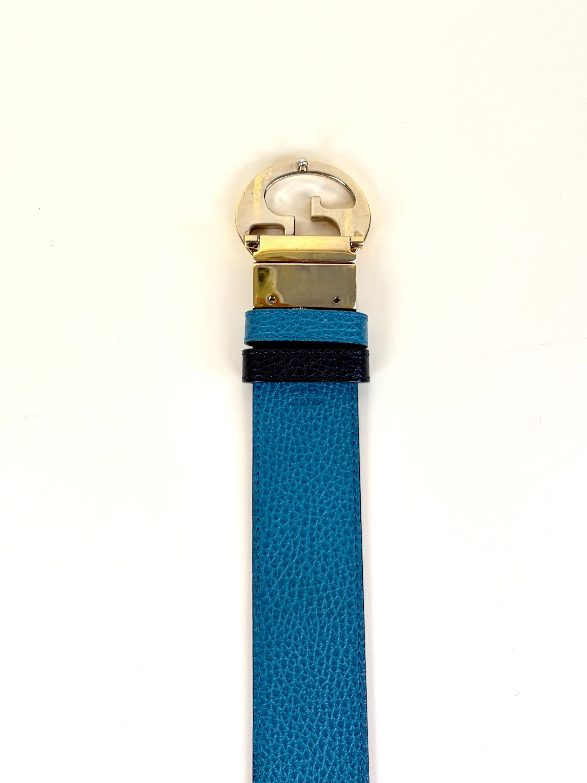 Gucci Bicolor Reversible Interlocking Belt 32