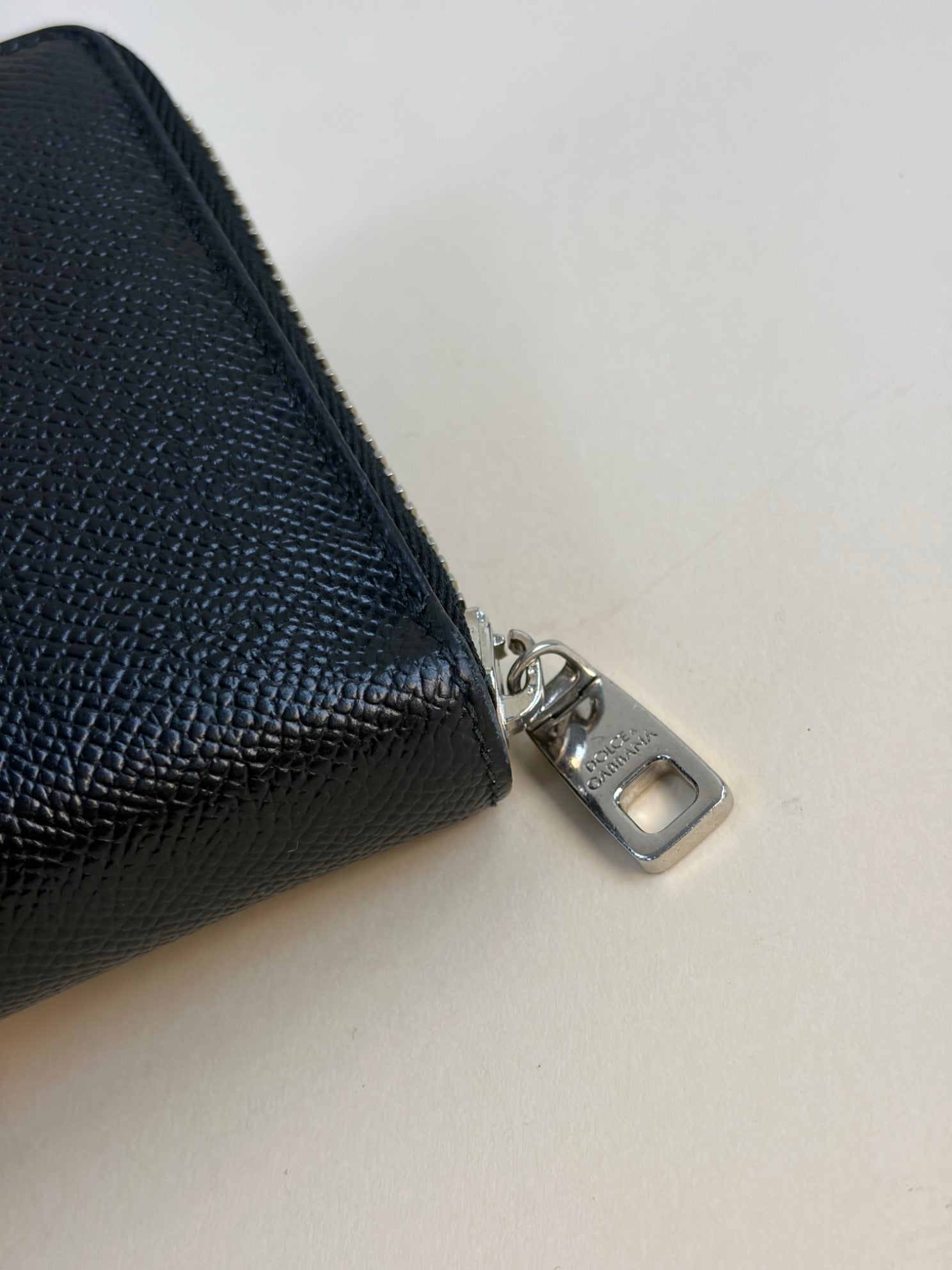 Dolce & Gabbana Black DG Magician Family Zip Around Wallet