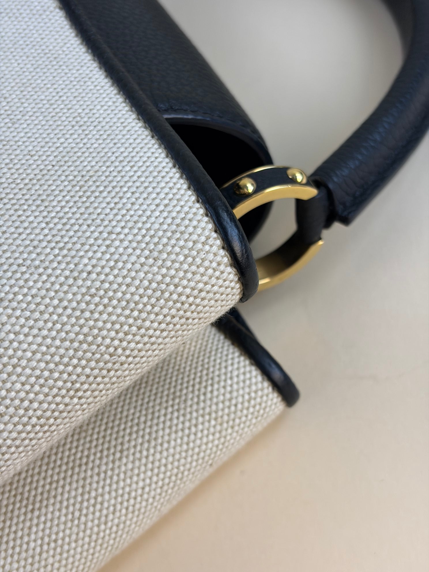 Louis Vuitton Bicolor Taurillon Capucines MM Handbag with Strap