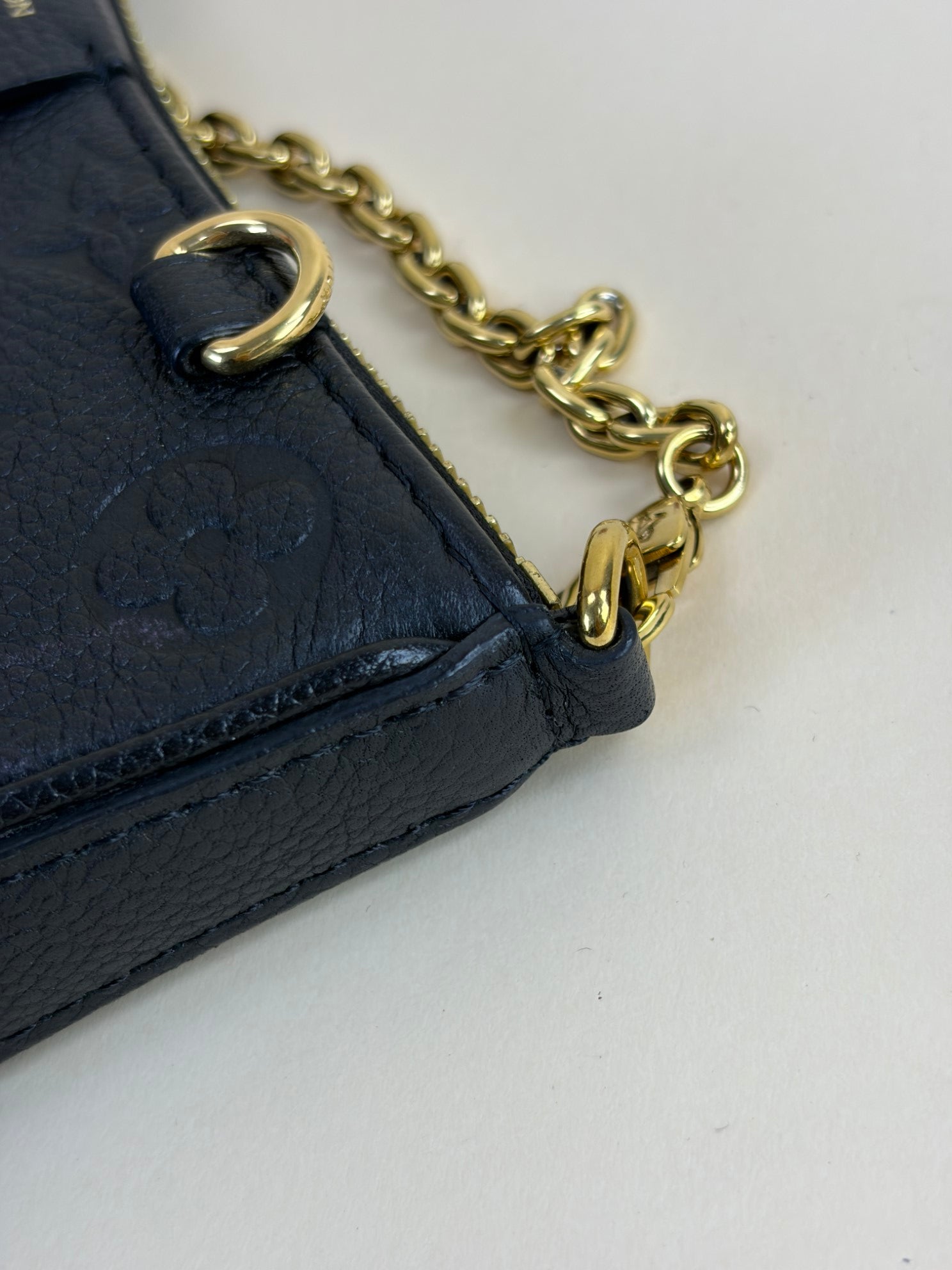 Louis Vuitton Black Monogram Empreinte easy pouch on strap