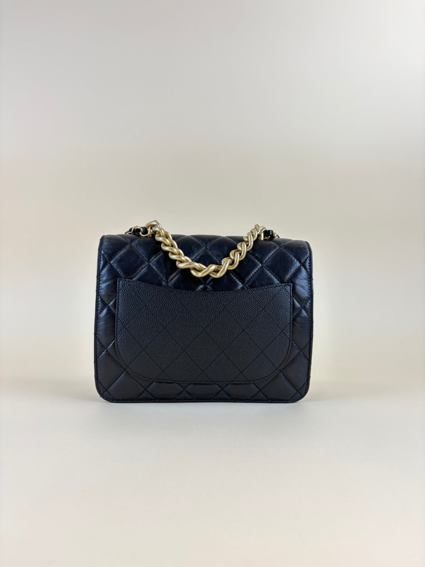 Chanel Black CC Chain Handle Flap Bag