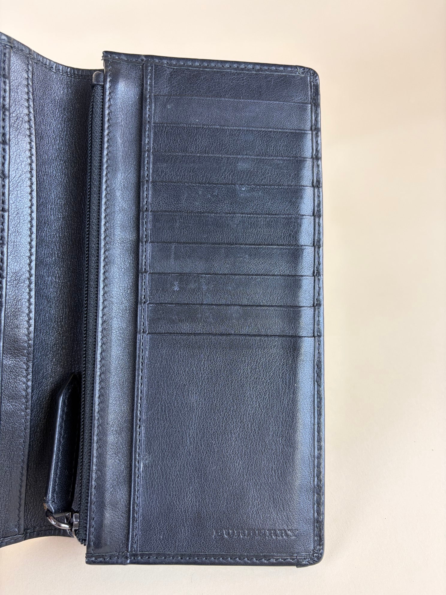 Burberry Haymarket continental wallet black check