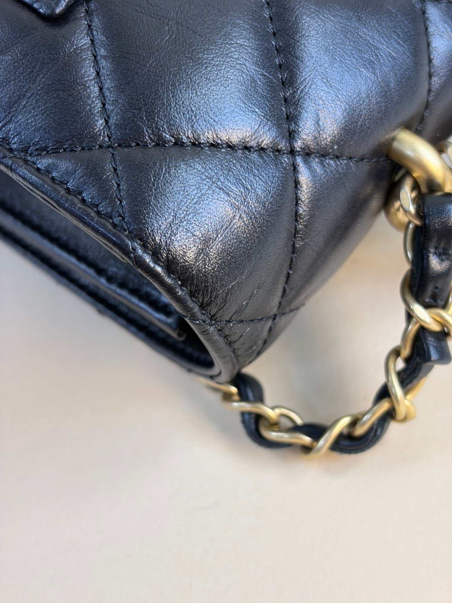 Chanel Black CC Chain Handle Flap Bag