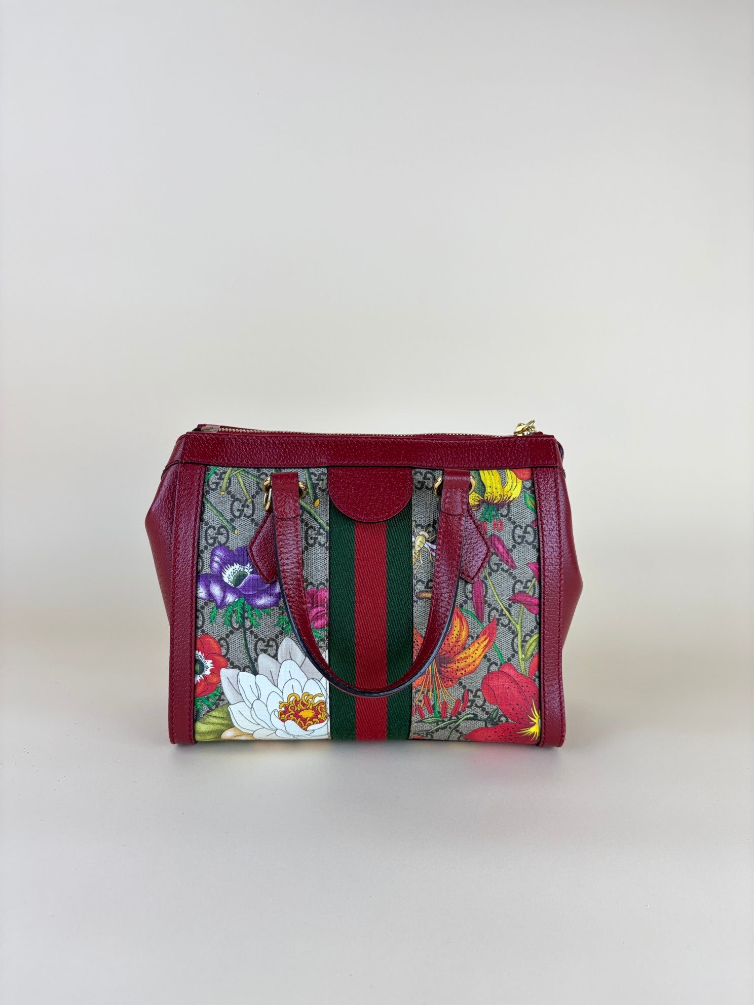 Gucci Ophidia totty bag floral gg red