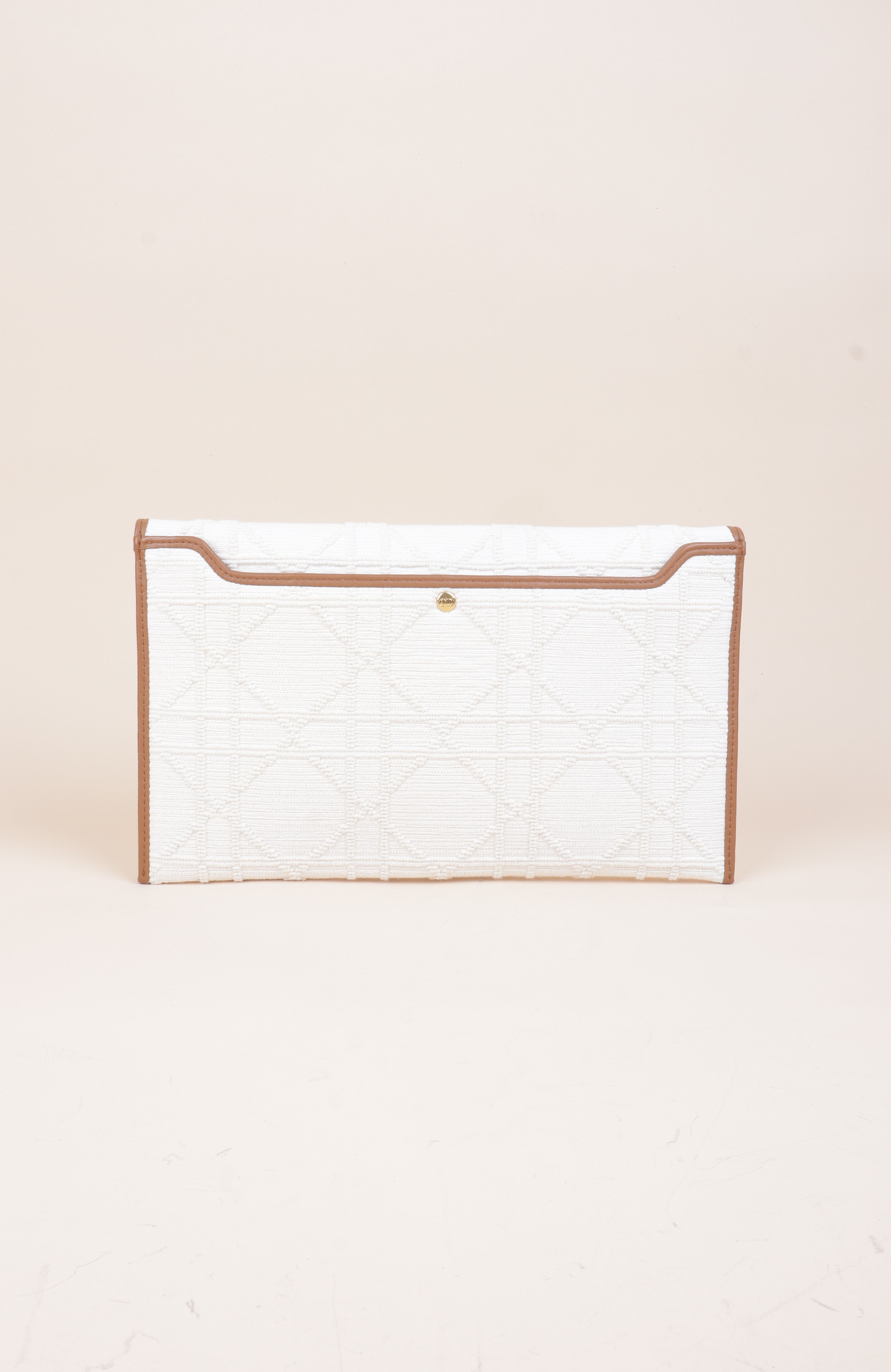 Christian Dior CLUTCH Montaigne avenue pouch with flap-white &Gamel