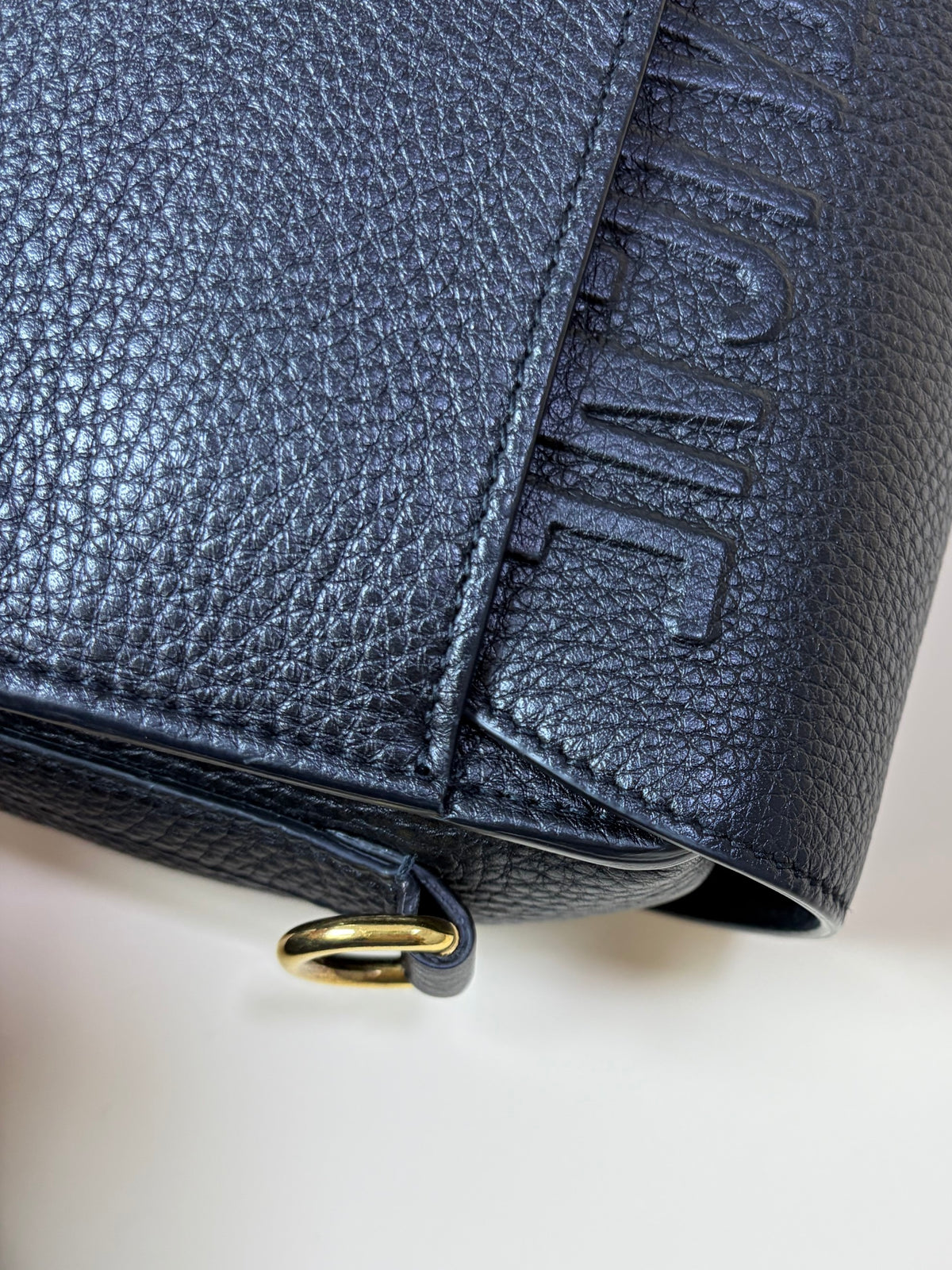 Christian Dior Black grained calfskin Bobby Medium Bag