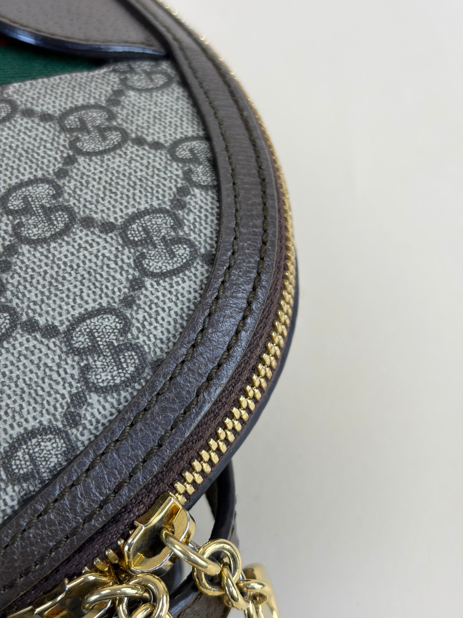 Gucci Bicolor GG Supreme Ophidia Small Rounded Top Shoulder Bag