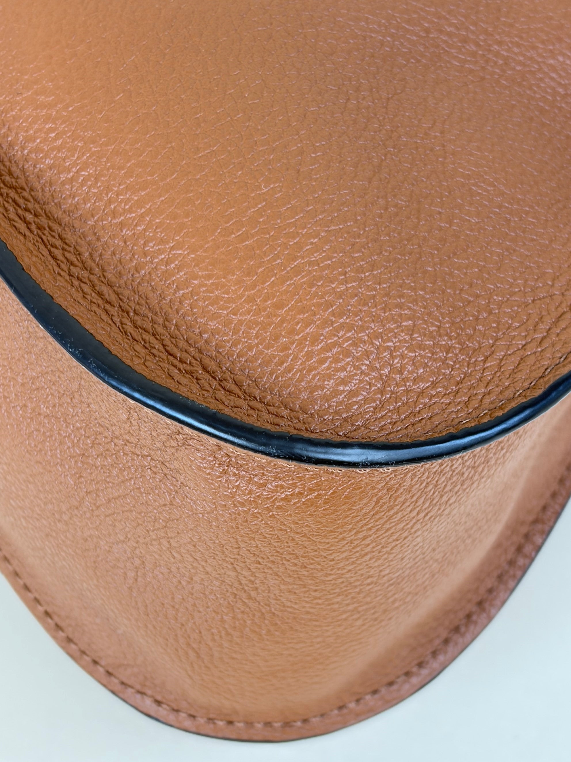 Chloe tan grained leather small Marcie shoulder bag