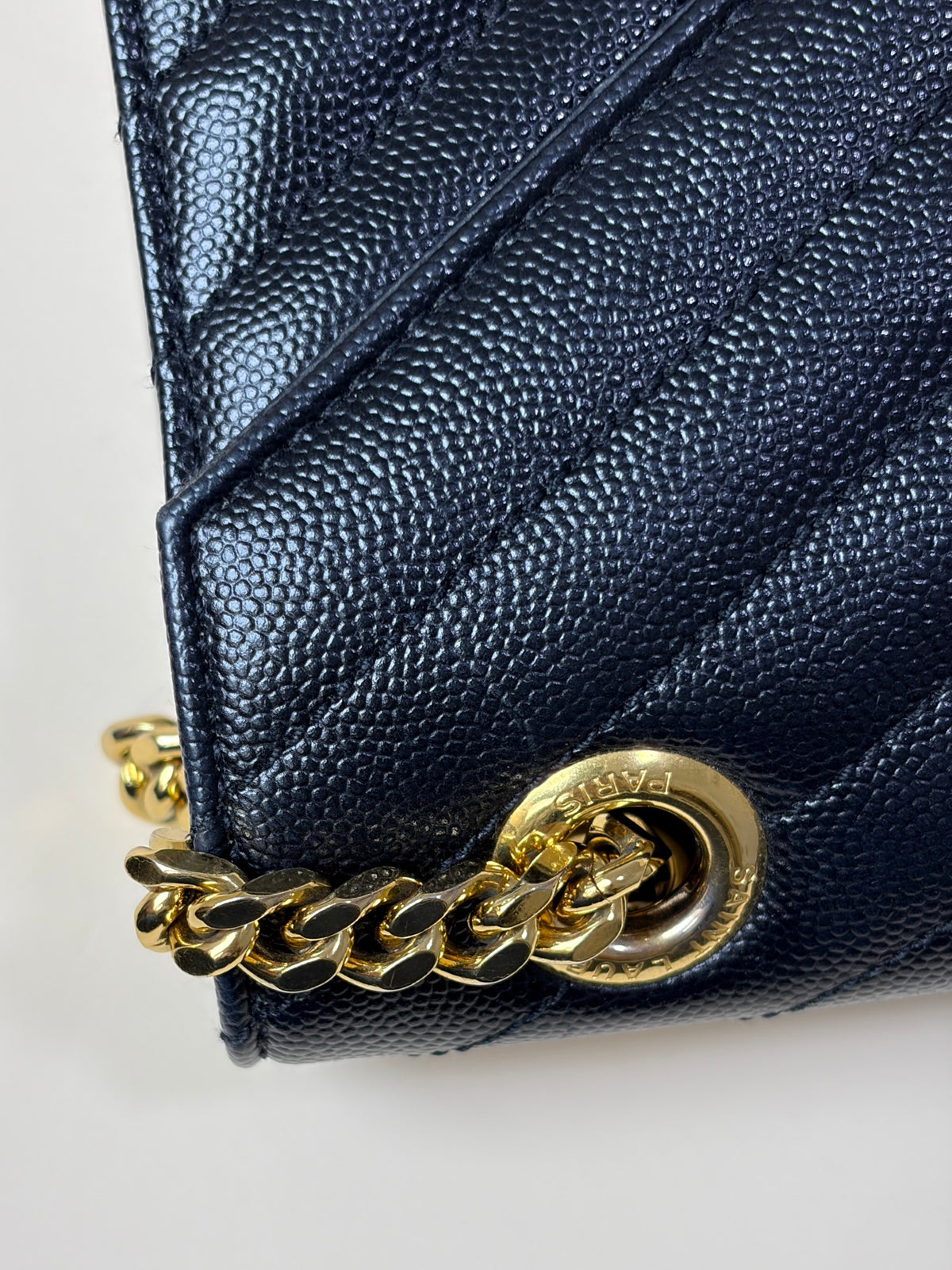 YSL black Envelope shoulder bag