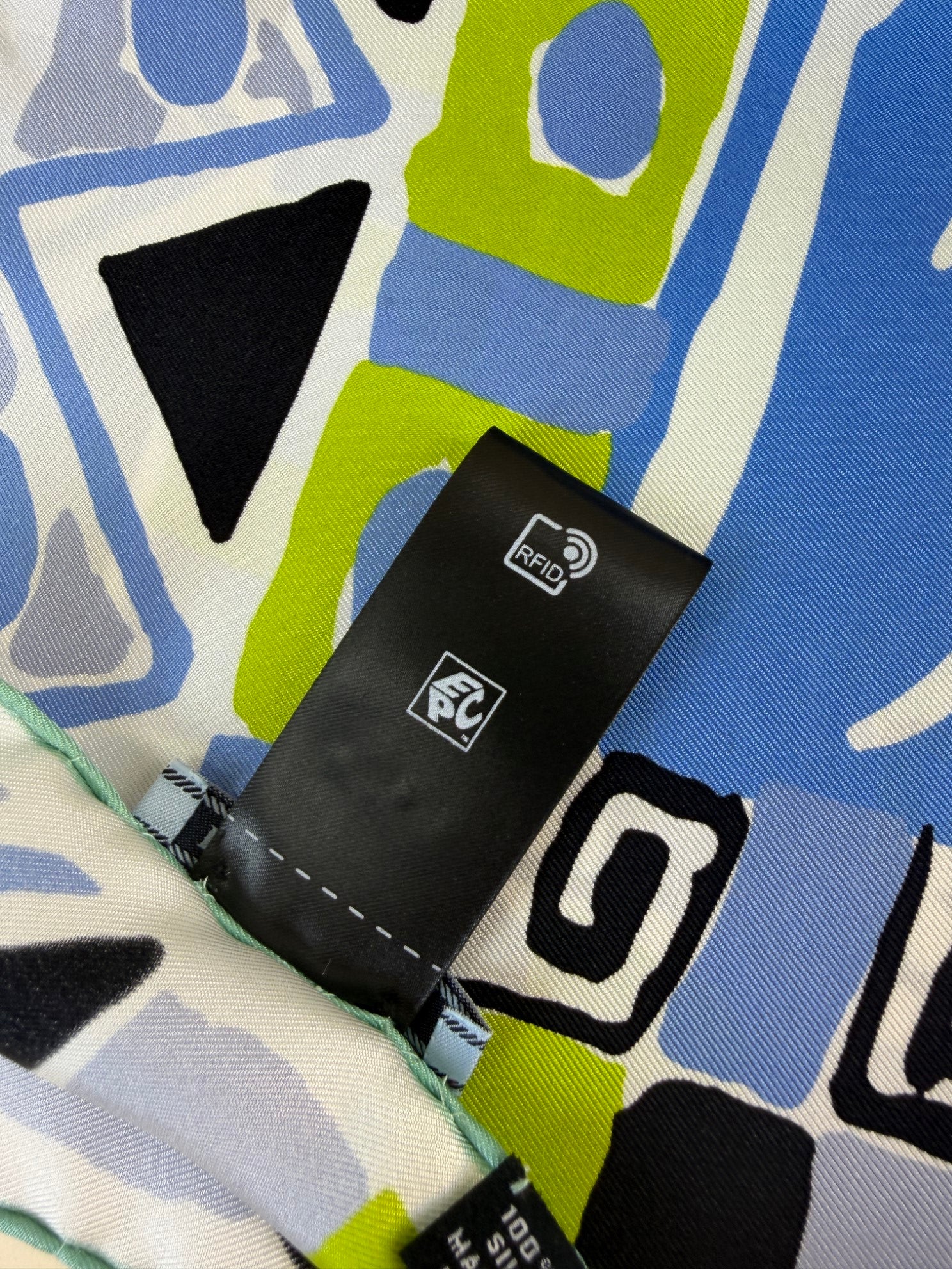 Prada Sky Blue Picturesque Milano Print Silk Foulard Scarf