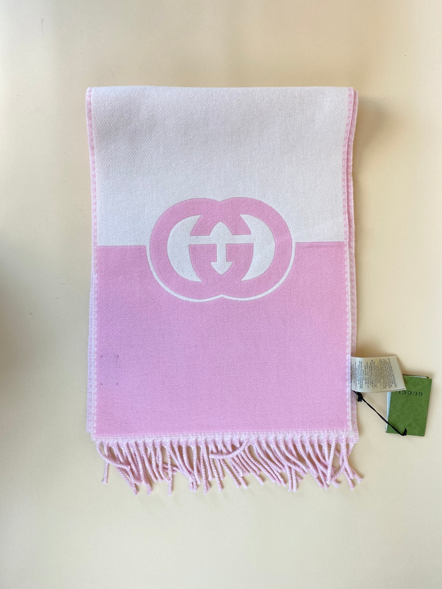 Gucci Bicolor Wool Cashmere Scarf-Scarf-Gucci-The Closet Egypt