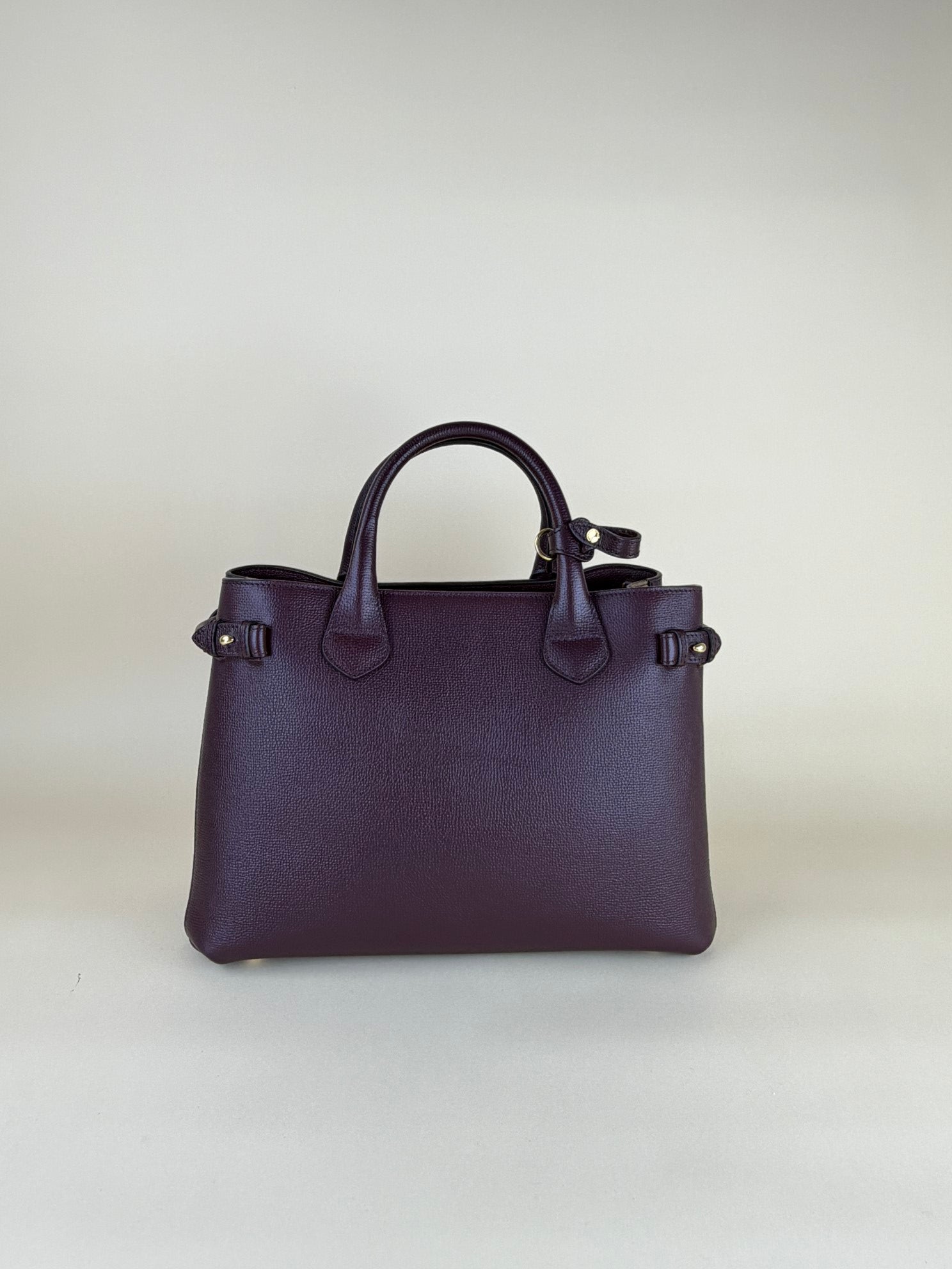 Burberry Burgundy leather Banner medium  Tote Baby Bag