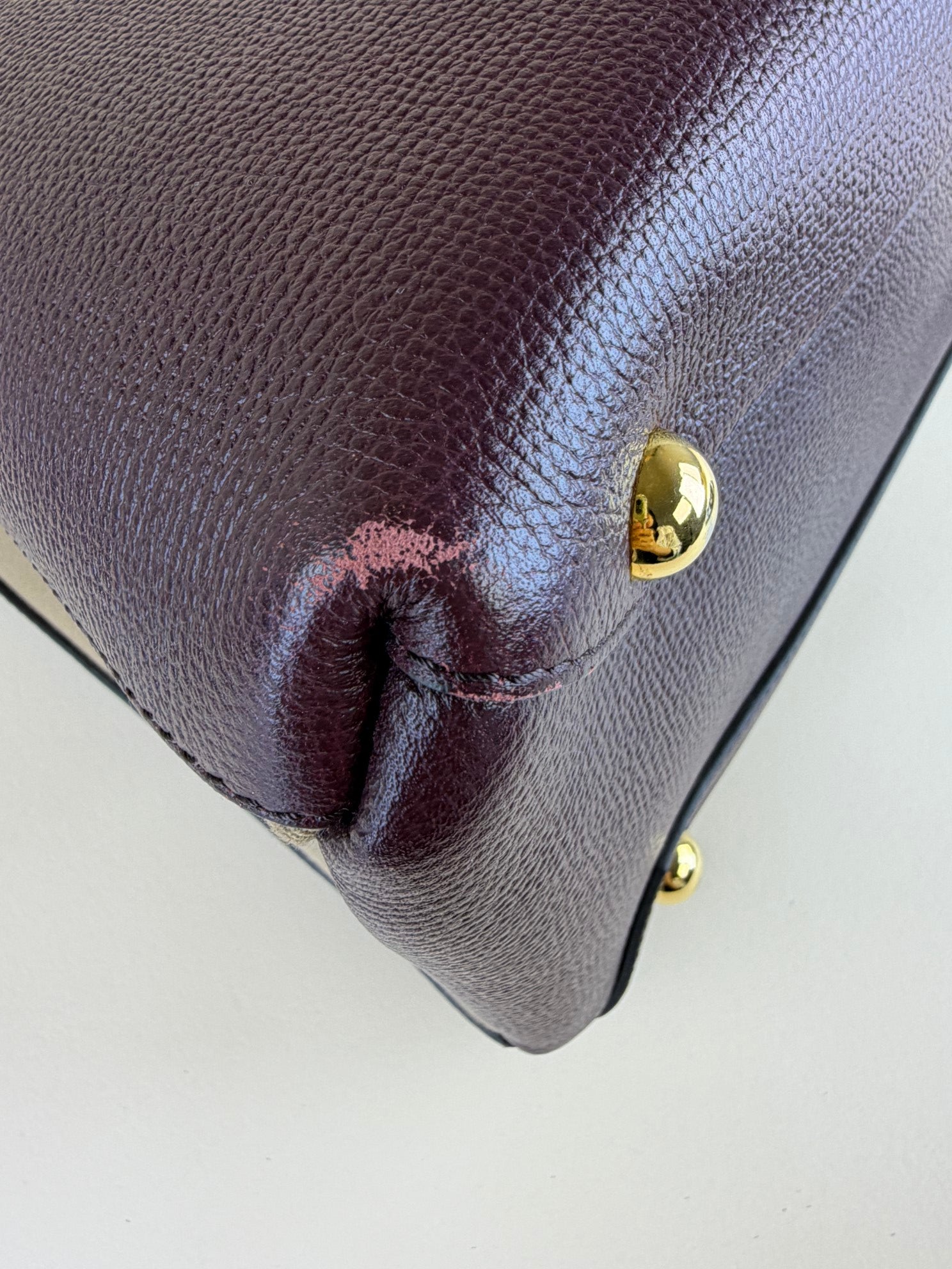 Burberry Burgundy leather Banner medium  Tote Baby Bag