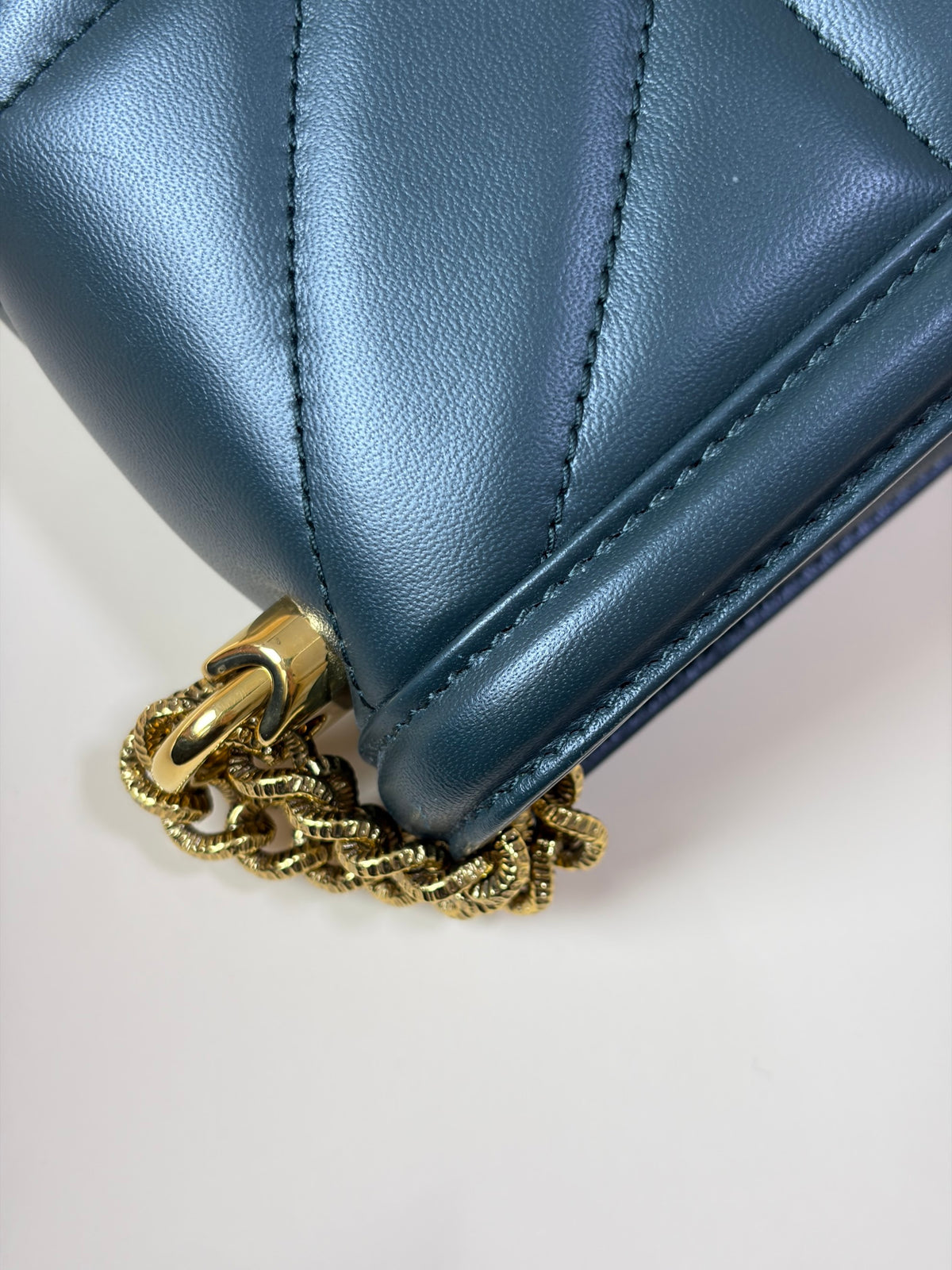 Dolce & Gabbana dark green quilted nappa medium devotion shoulder bag