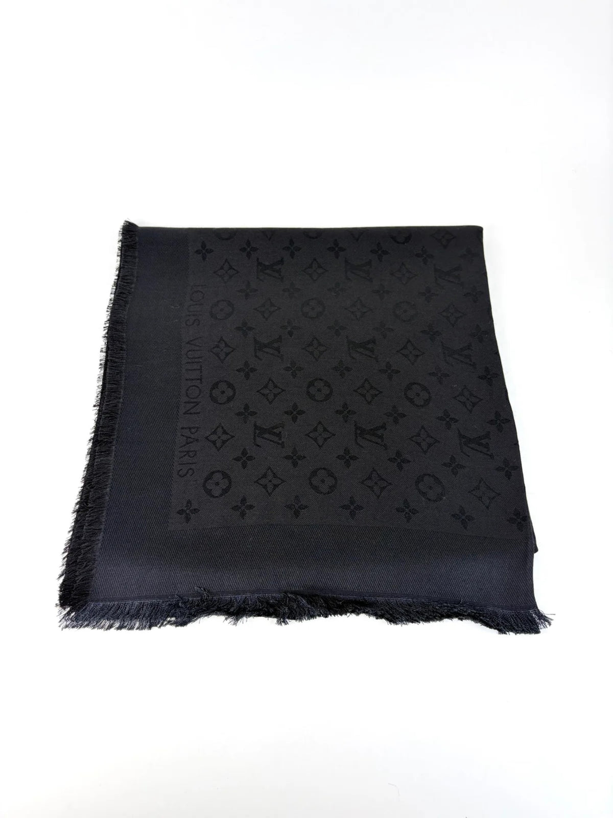 Louis Vuitton black monogram classic shawl