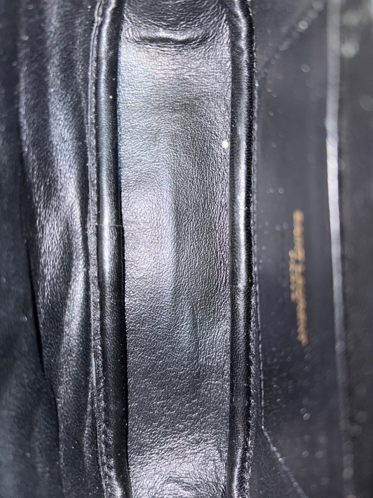 YSL Black grain de padre leather mini Lou Camera calfskin