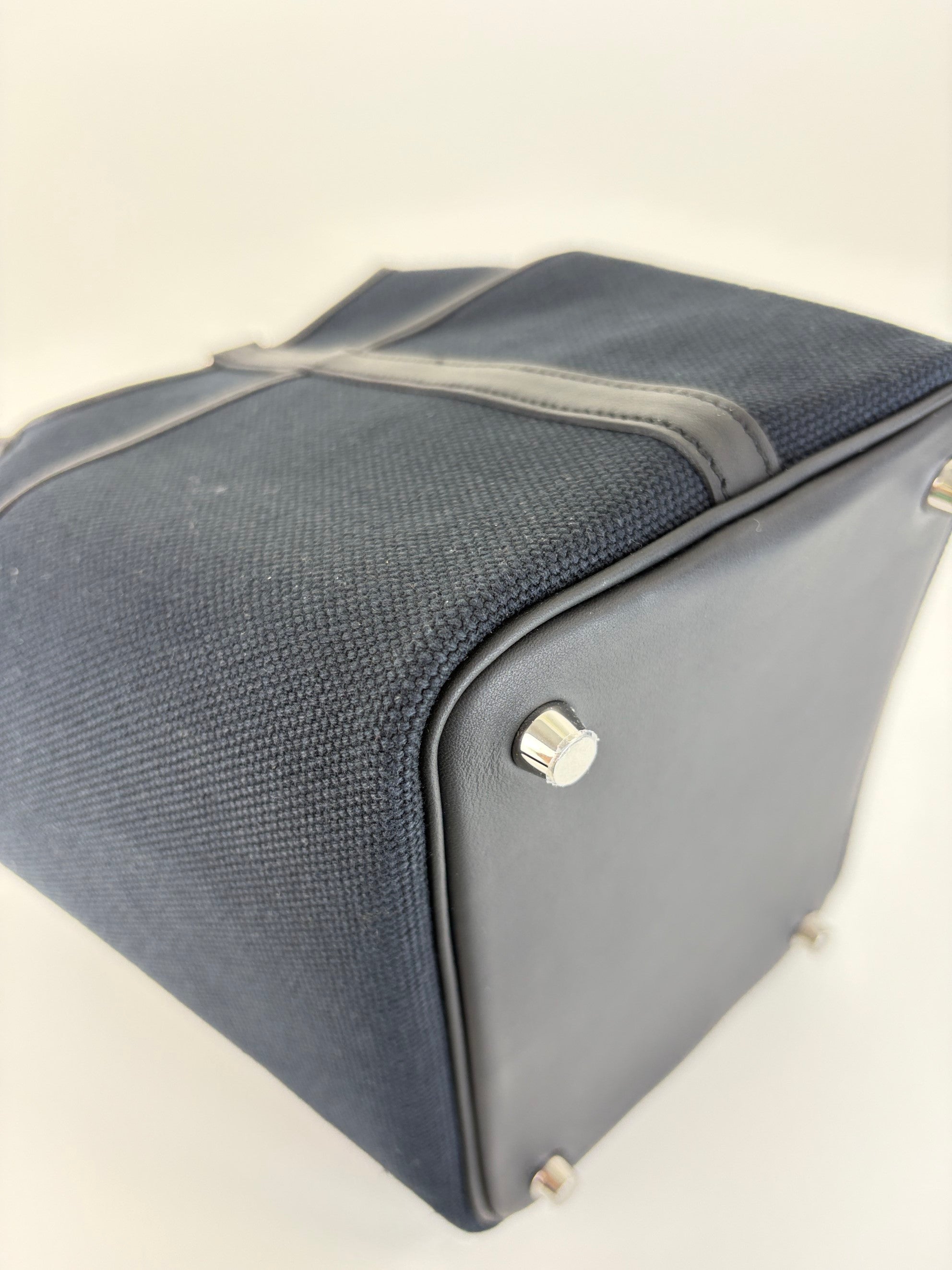 Hermes cargo picoting pocket lock 18noir Golland canvas and swift calfskin palladium Hardware
