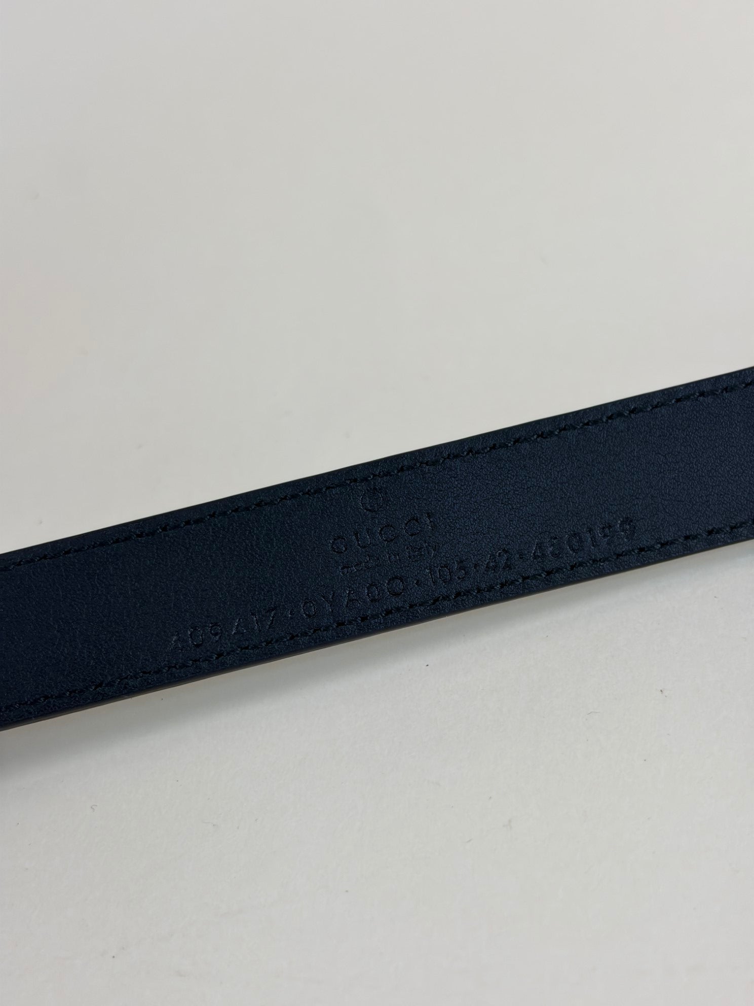 Gucci Black Smooth GG Marmont Thin Belt 42