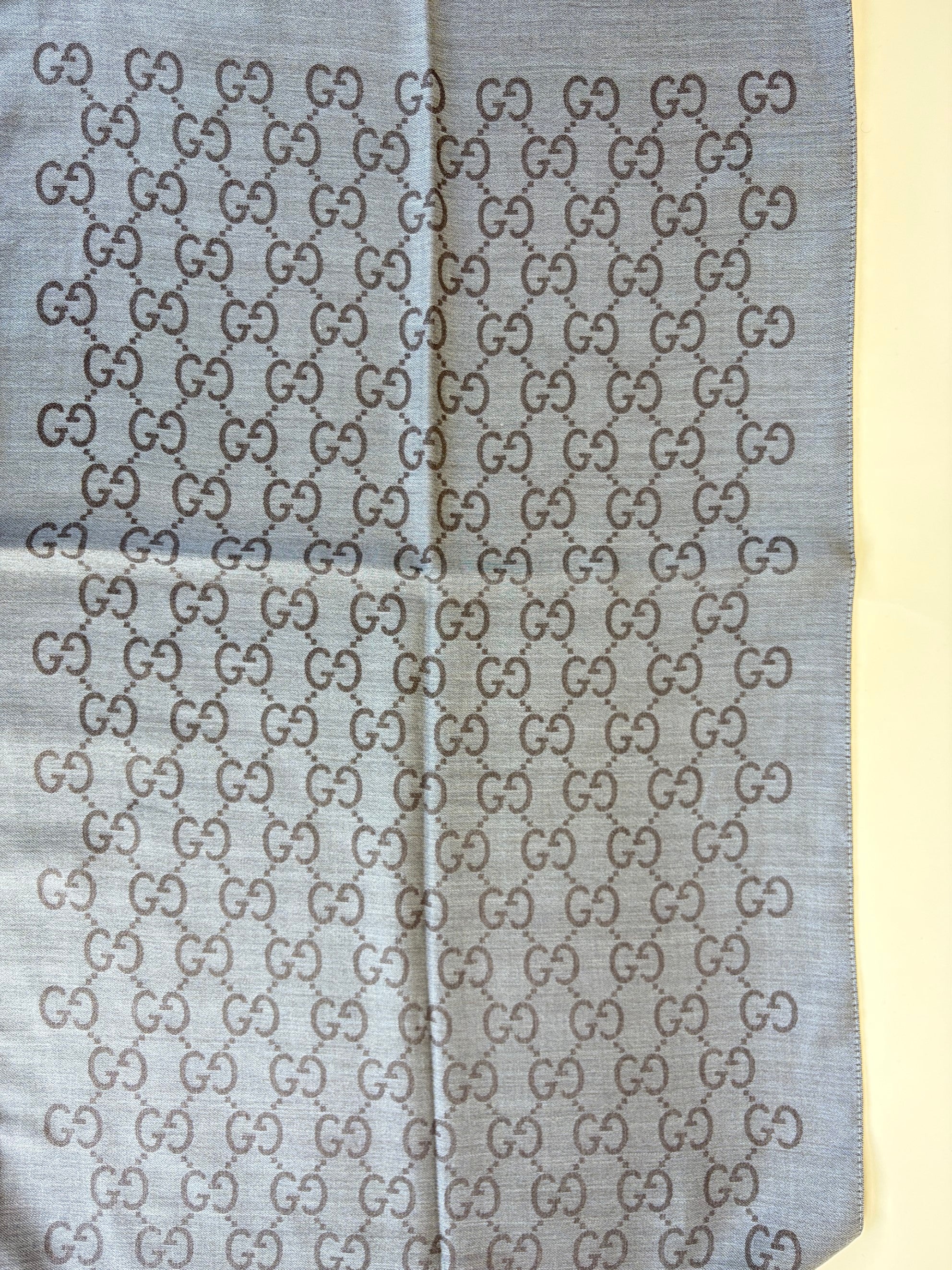 Gucci Bicolor GG Monogram Wool Silk Scarf