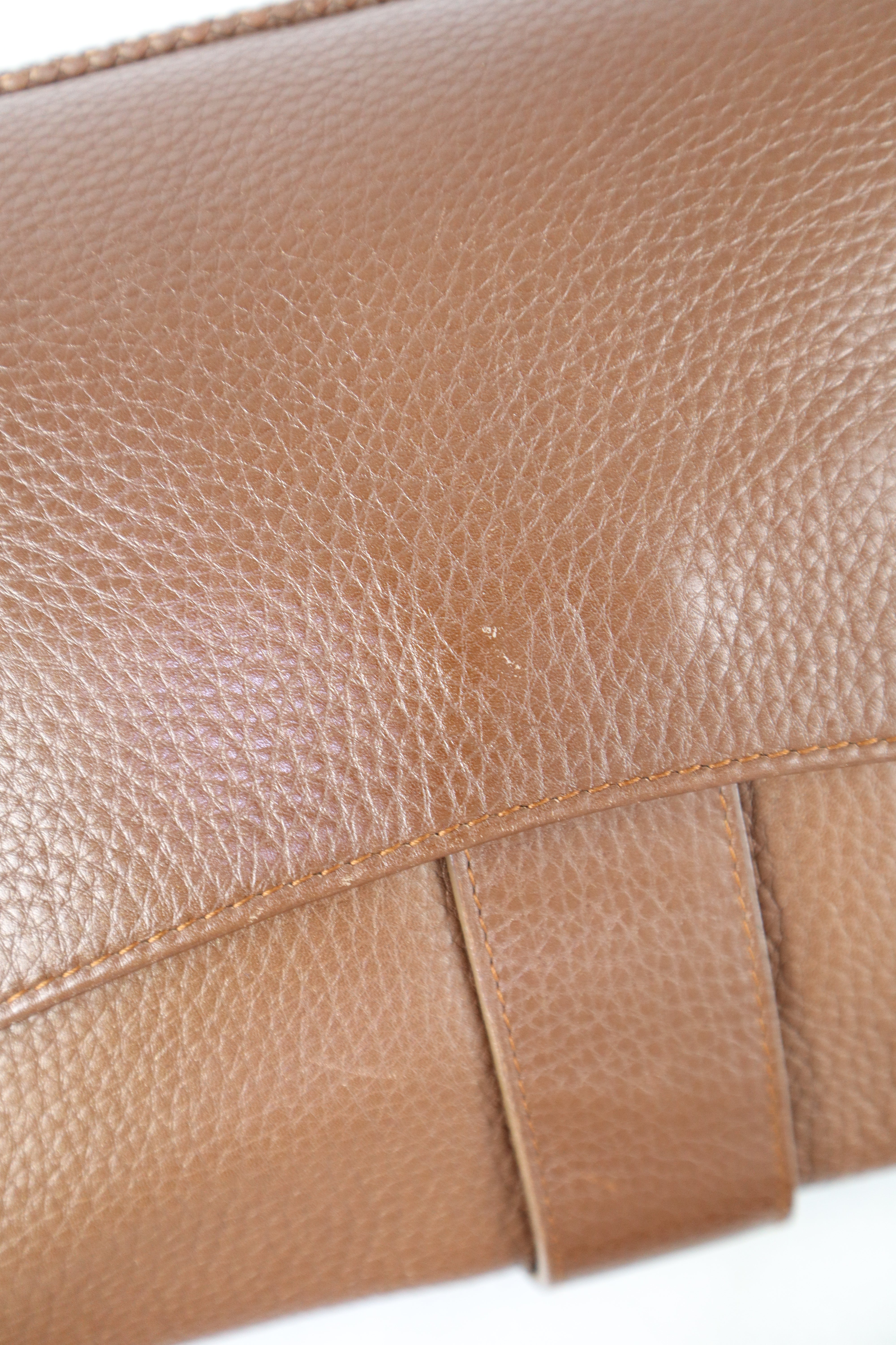 Christian Dior Brown Gaucho Whipstitch Hobo Saddle Bag