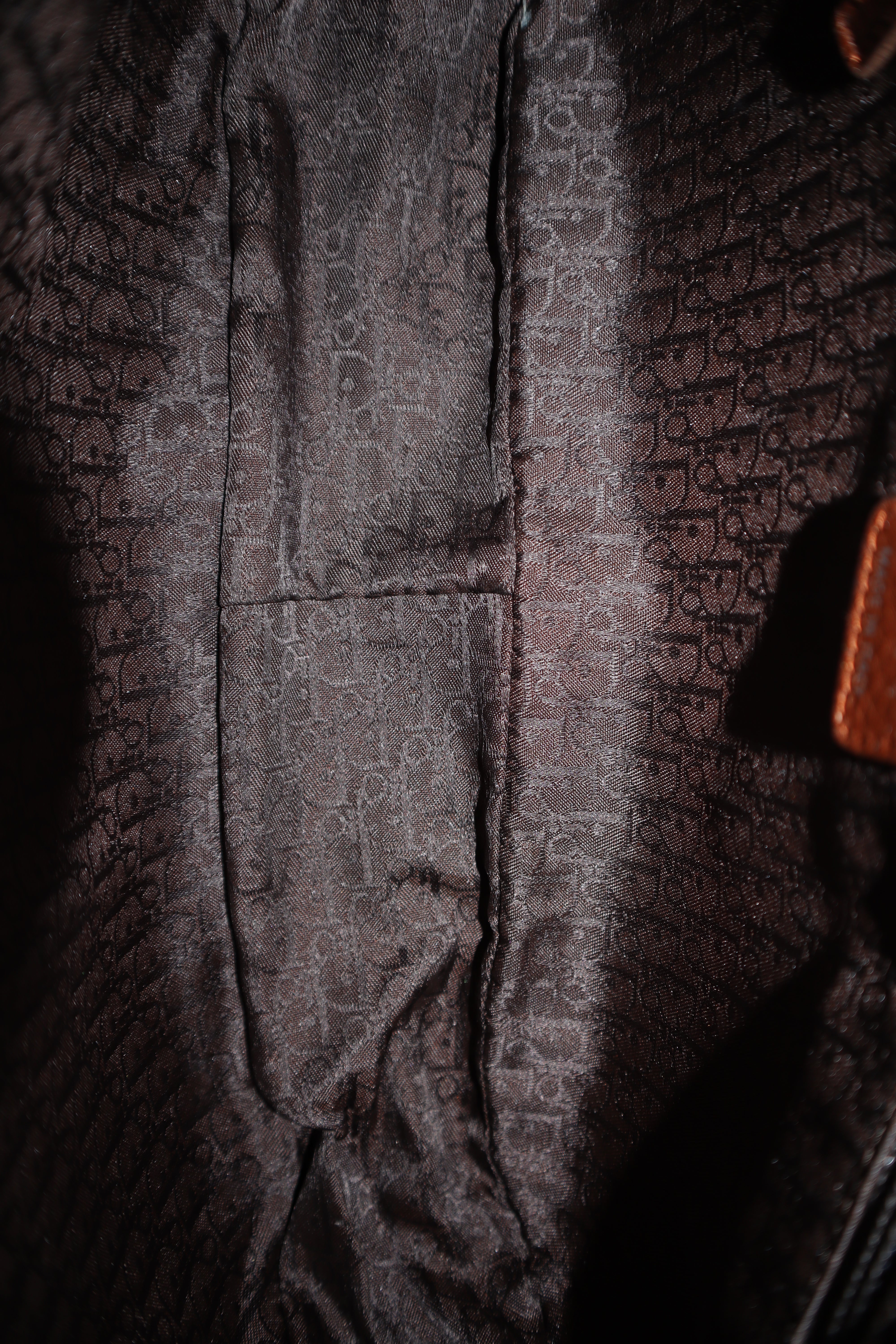 Christian Dior Brown Gaucho Whipstitch Hobo Saddle Bag