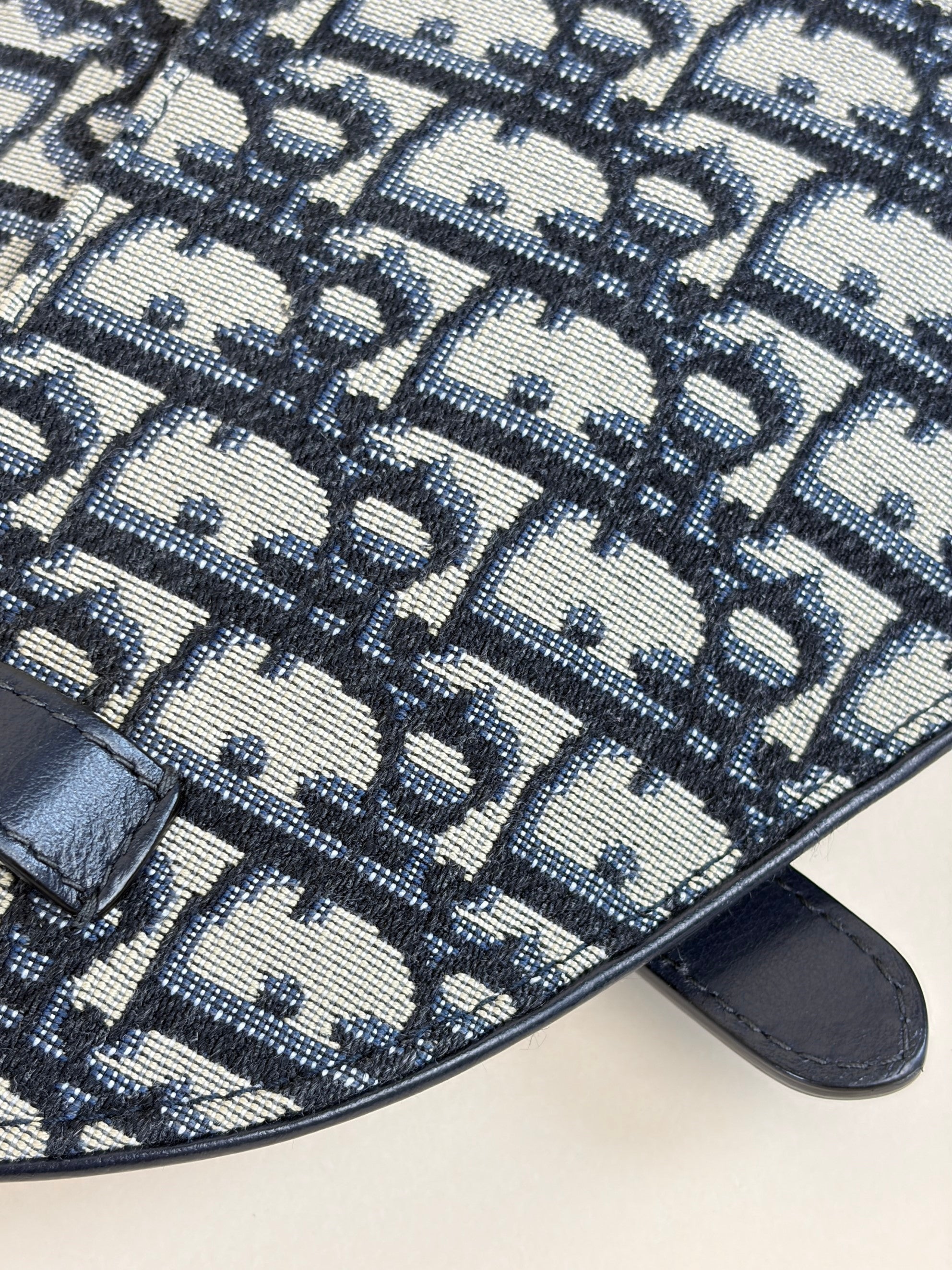Christian Dior Blue Oblique Saddle flat bag