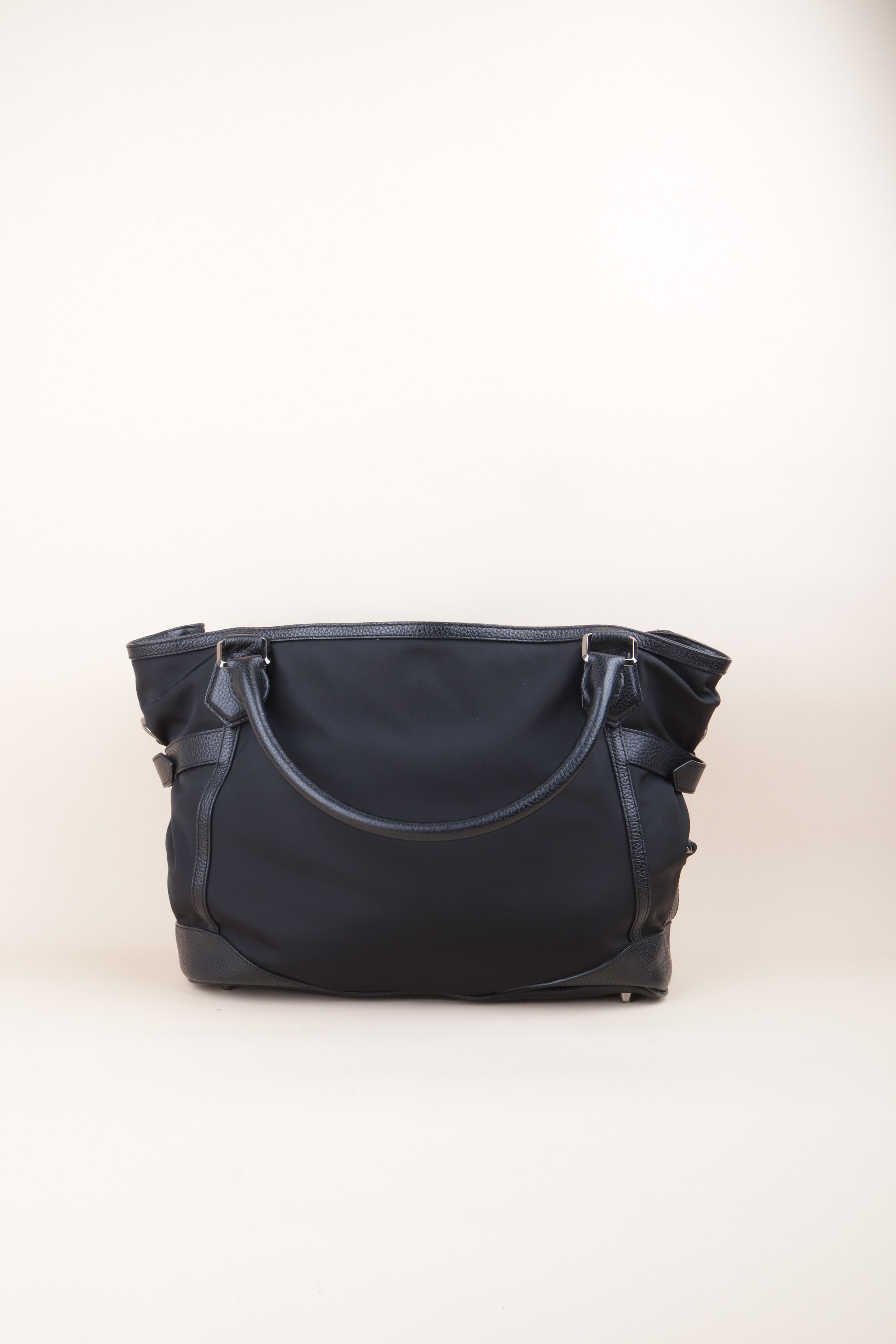 Burberry Black Logo Montclaire Bag