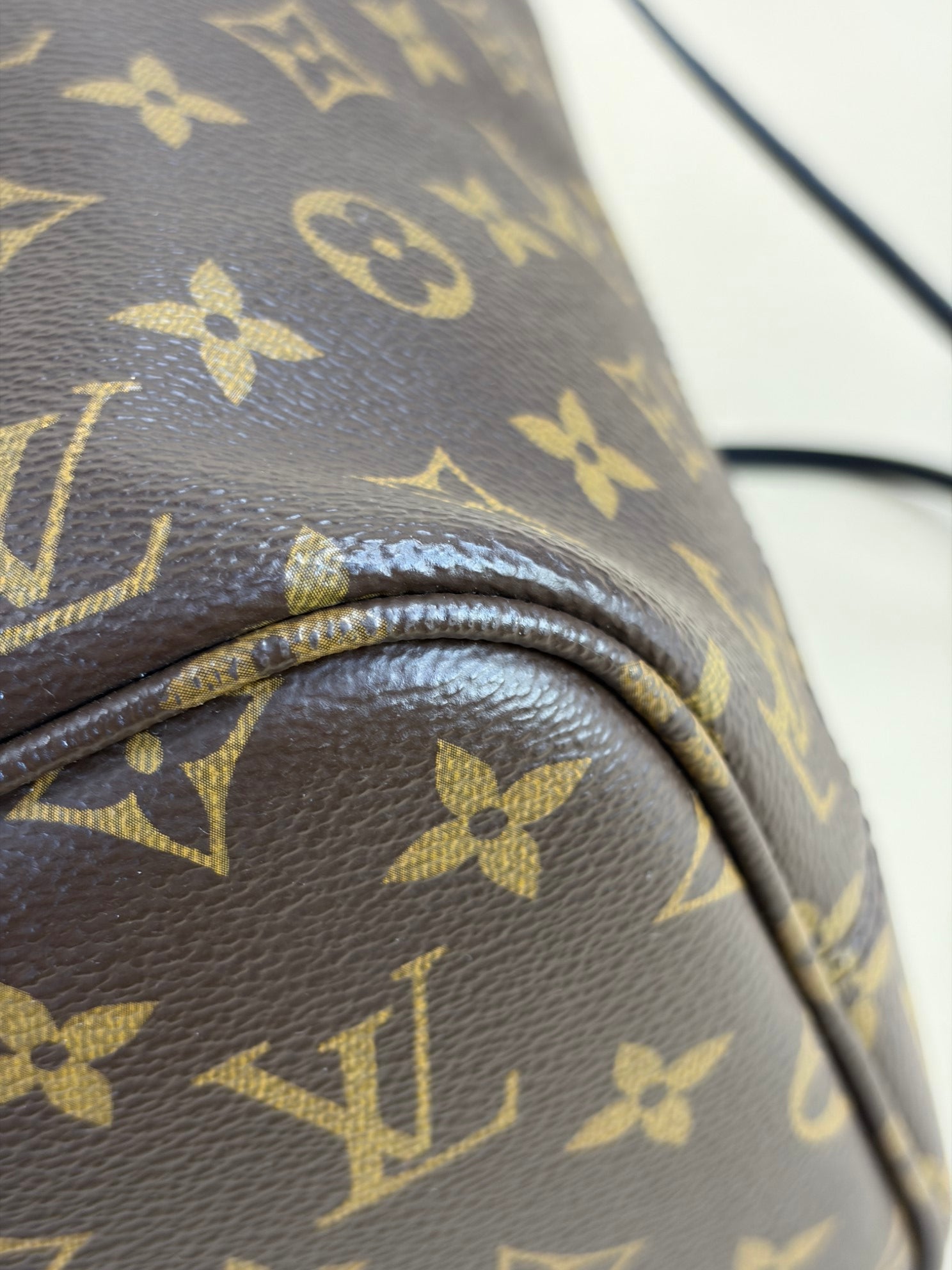 louis Vuitton never full inside out mm pouch monogram and black