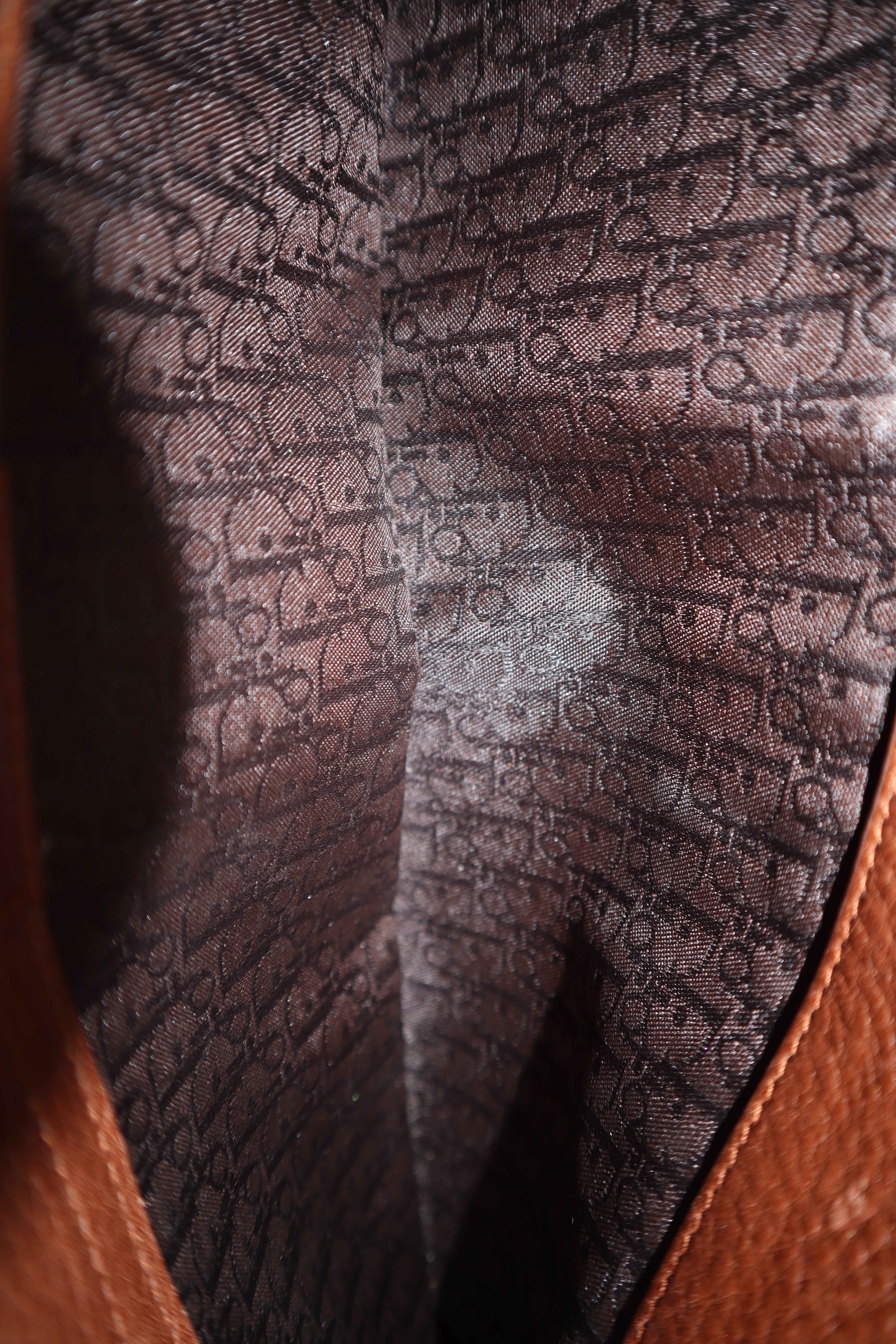 Christian Dior Brown Gaucho Whipstitch Hobo Saddle Bag