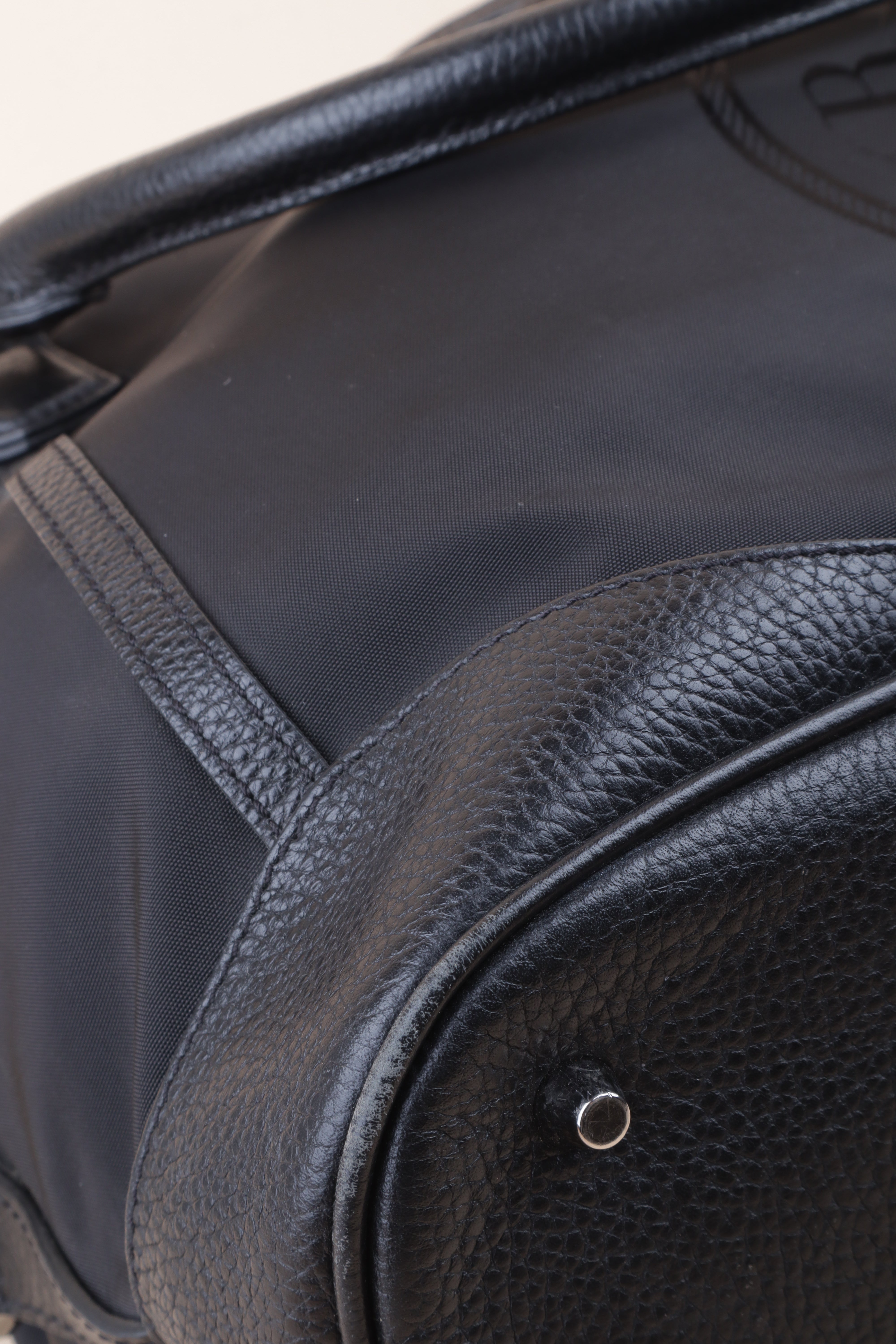 Burberry Black Logo Montclaire Bag