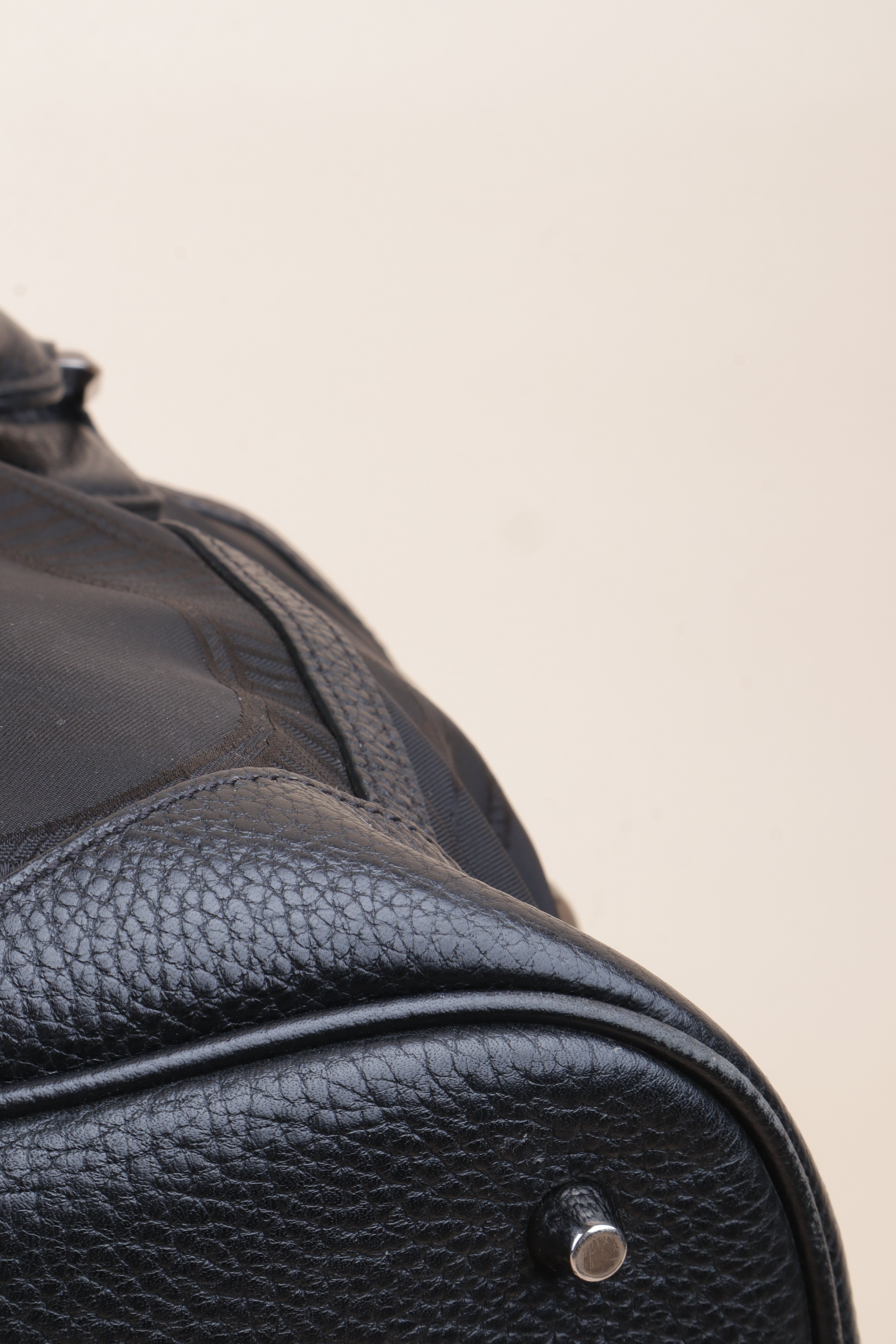 Burberry Black Logo Montclaire Bag