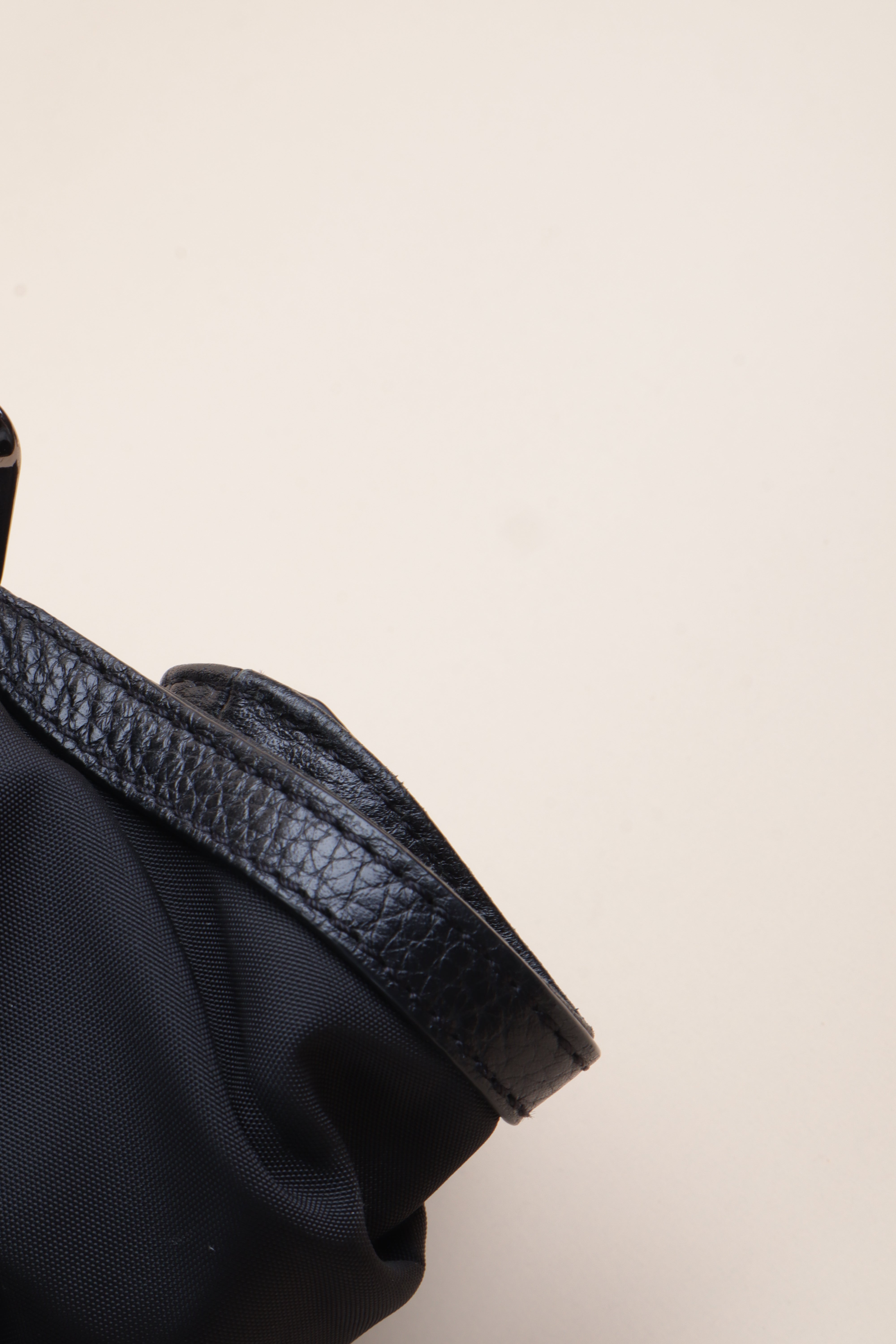 Burberry Black Logo Montclaire Bag