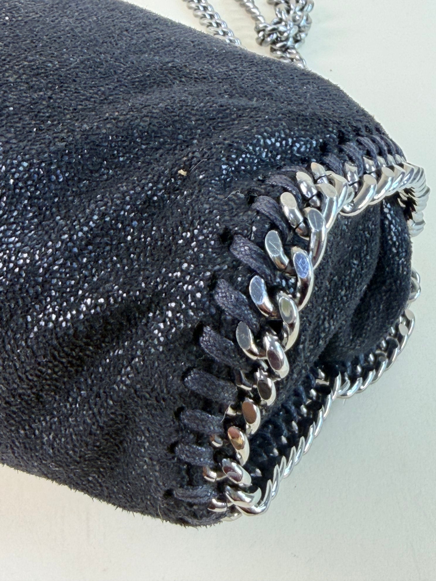 Stella McCartney black Falabella tiny tote bag