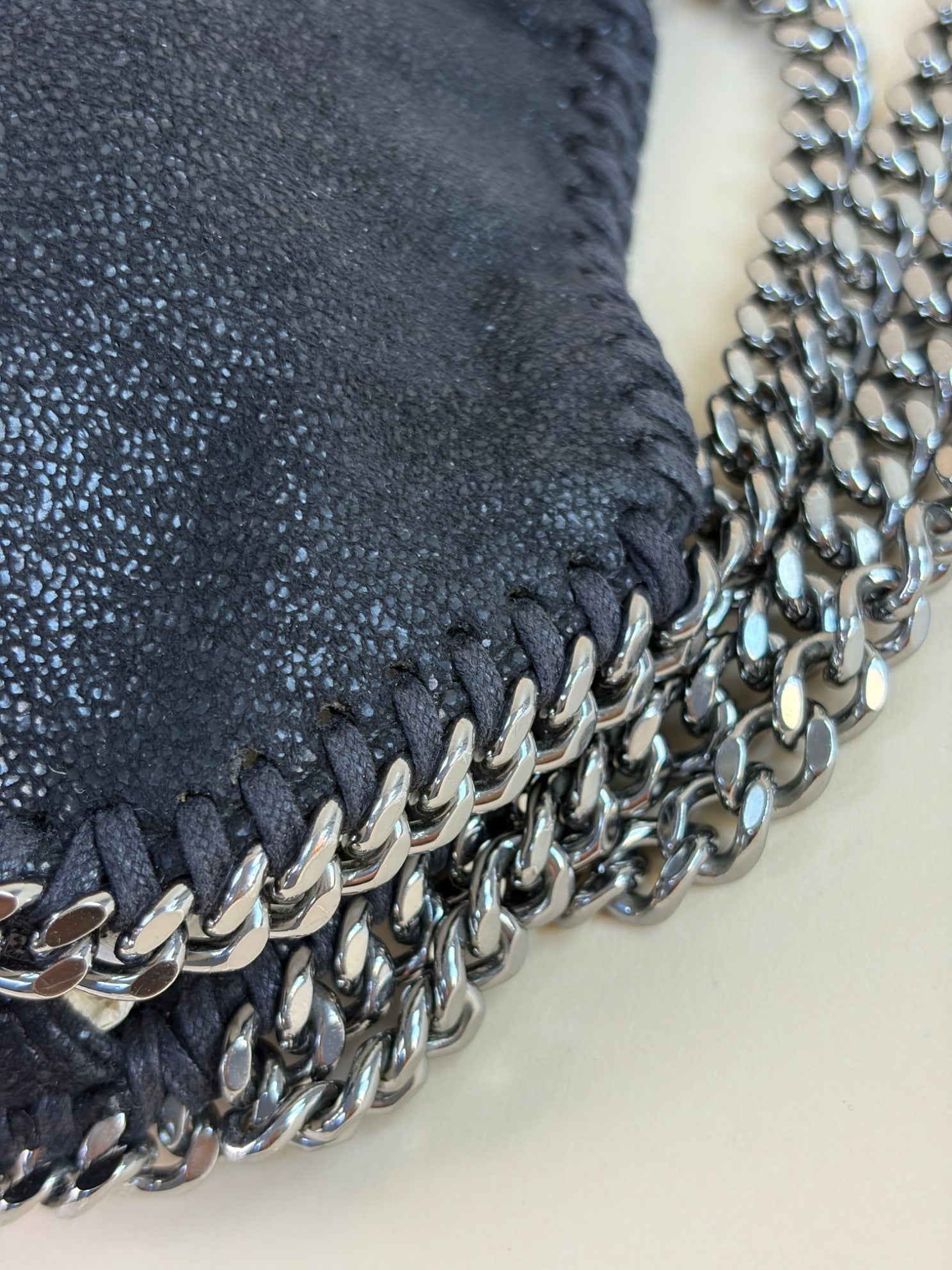 Stella McCartney black Falabella tiny tote bag