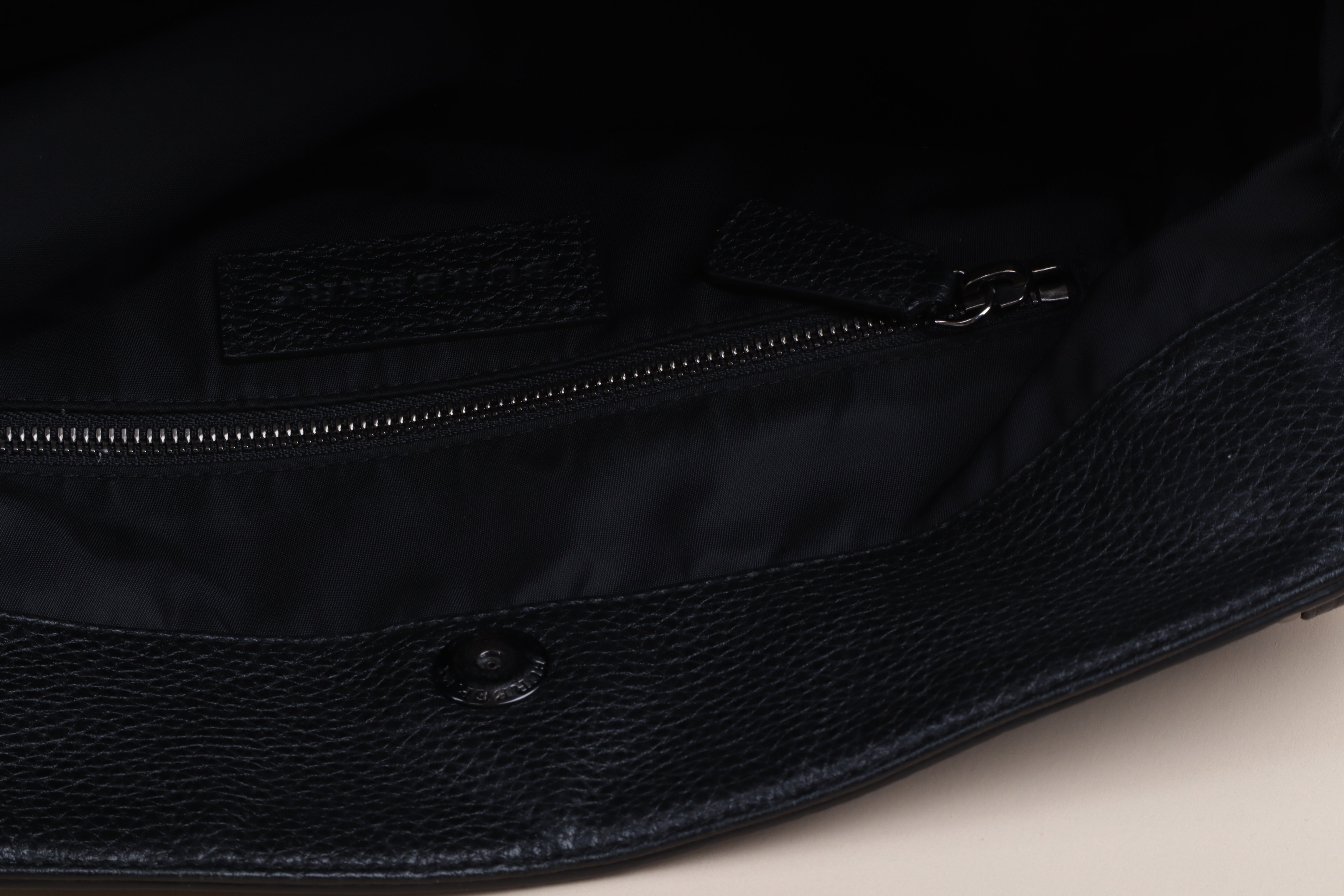 Burberry Black Logo Montclaire Bag