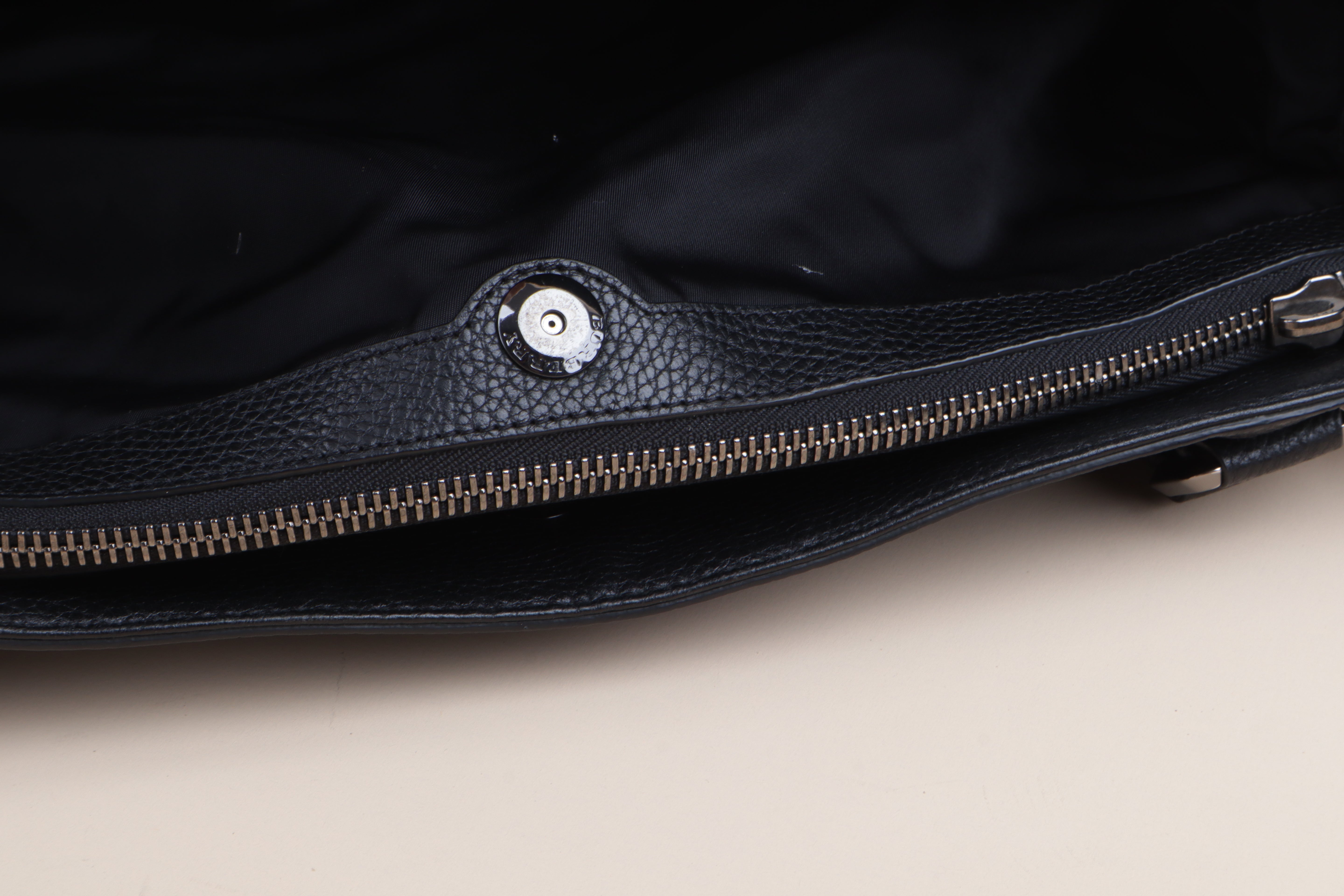 Burberry Black Logo Montclaire Bag