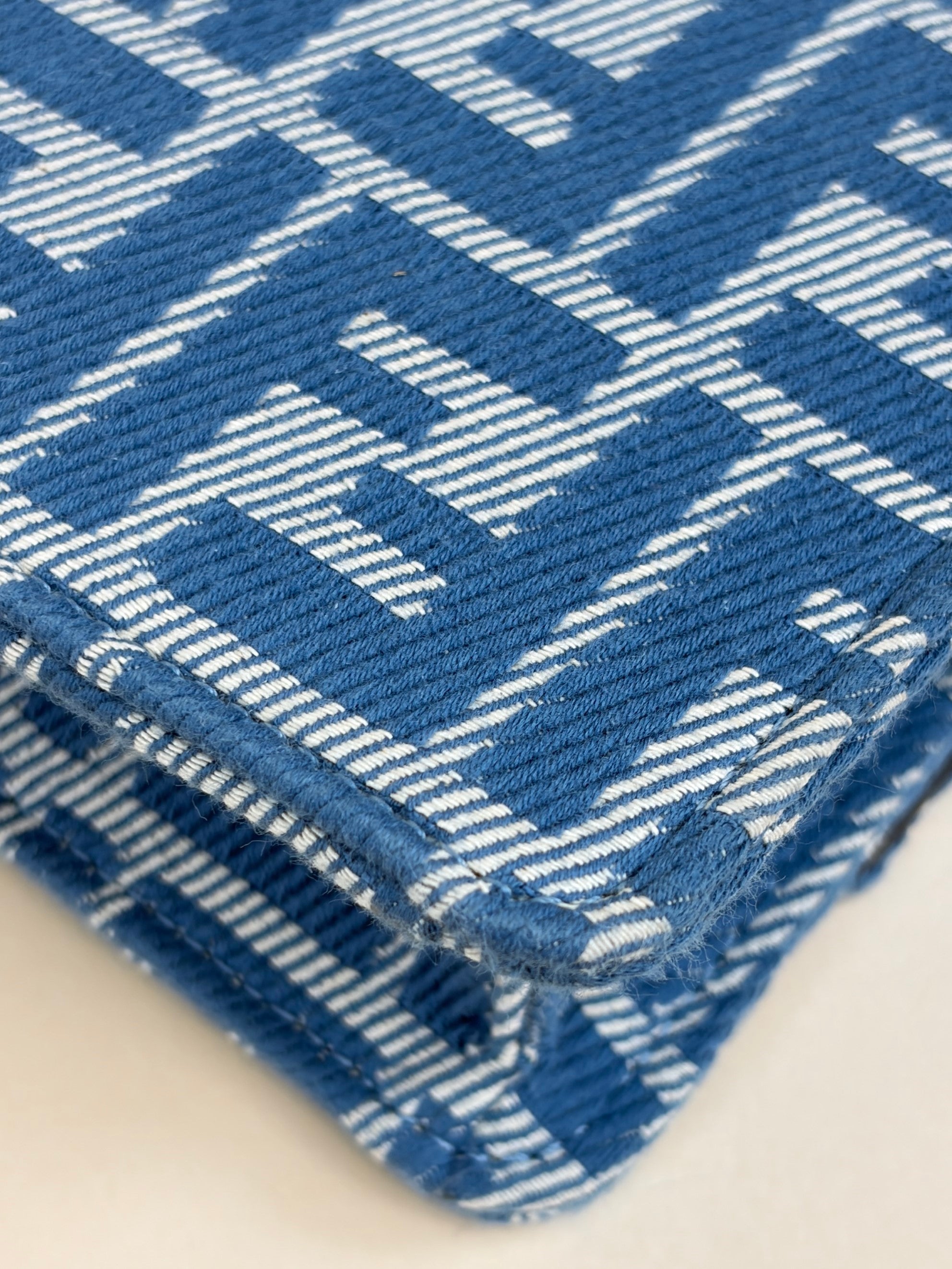 fendi baguette wallet on chain with strap jaquared slim denim calf white blue