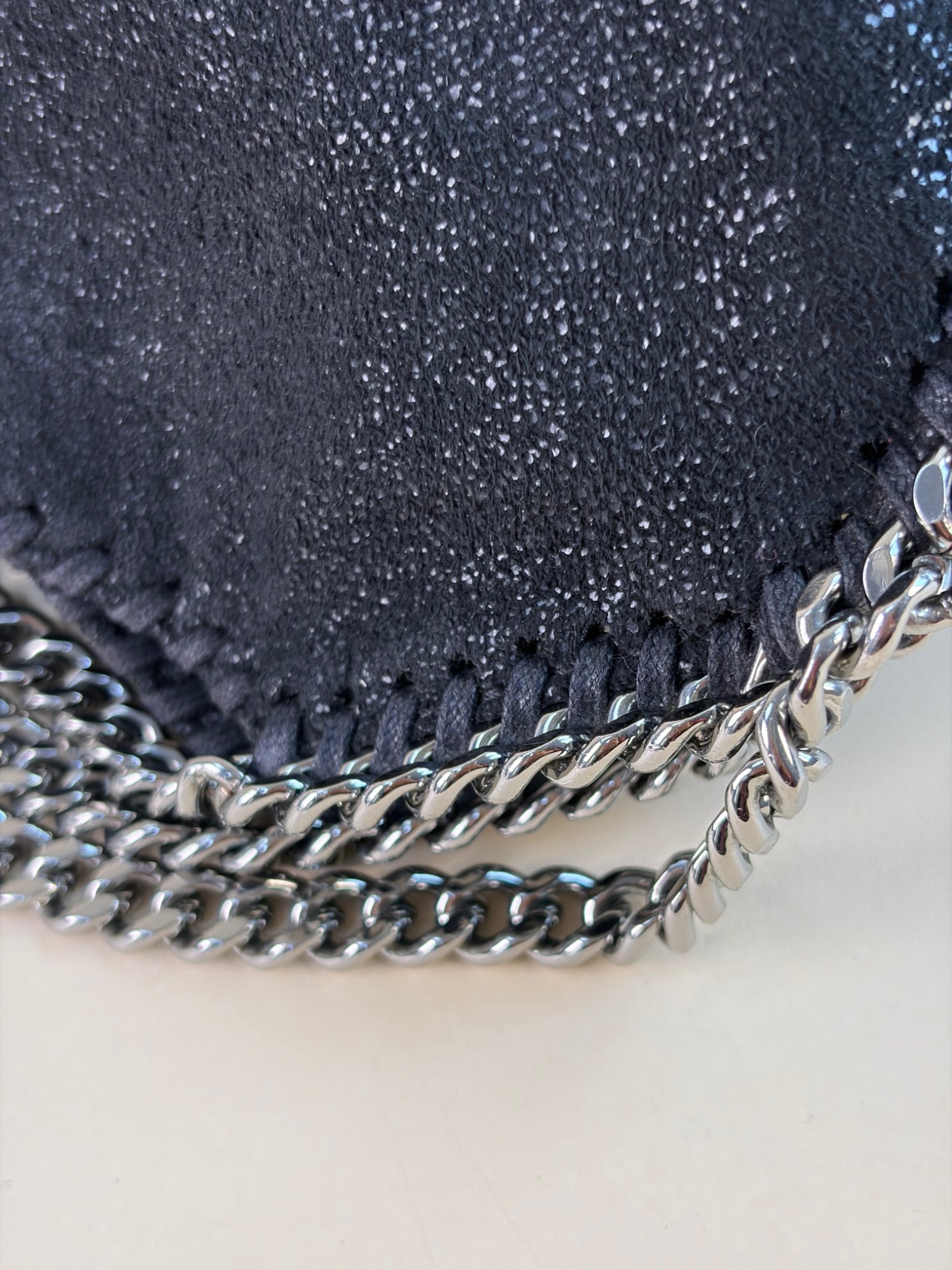 Stella McCartney black Falabella tiny tote bag