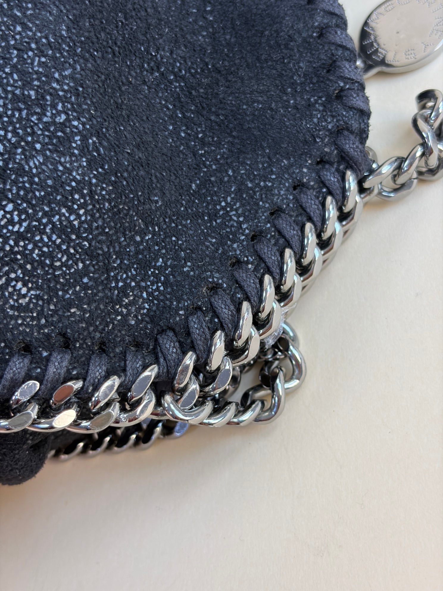 Stella McCartney black Falabella tiny tote bag