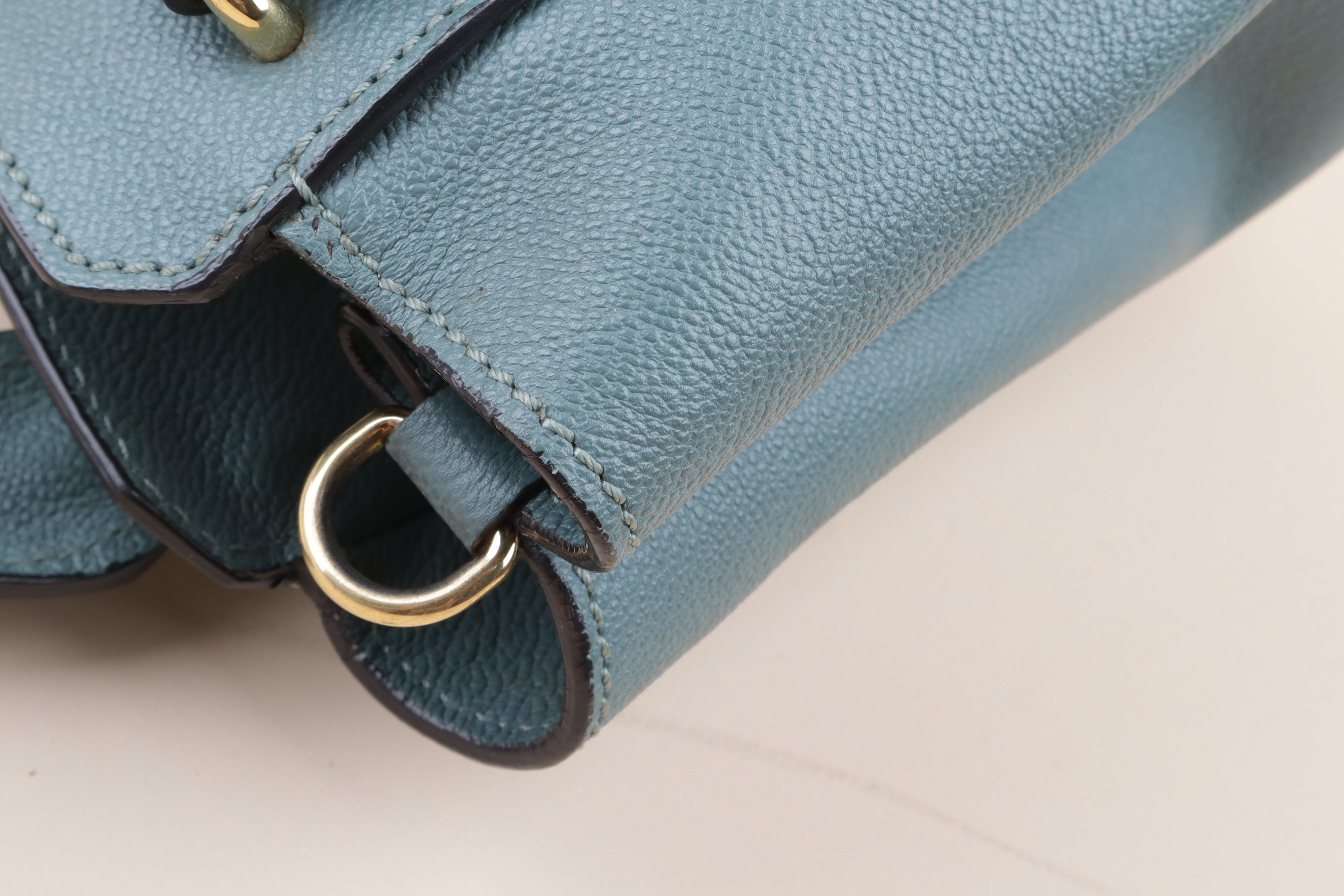 Burberry Blue Medium Celadon Buckle Tote Bag with Strap